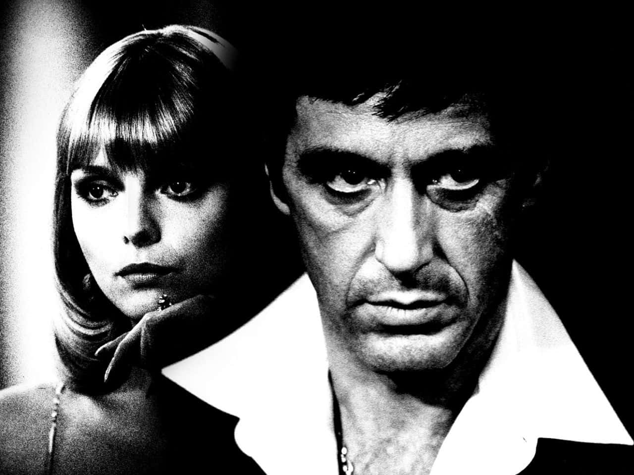 Tony Montana, Scarface, black and white, HD Desktop Wallpaper