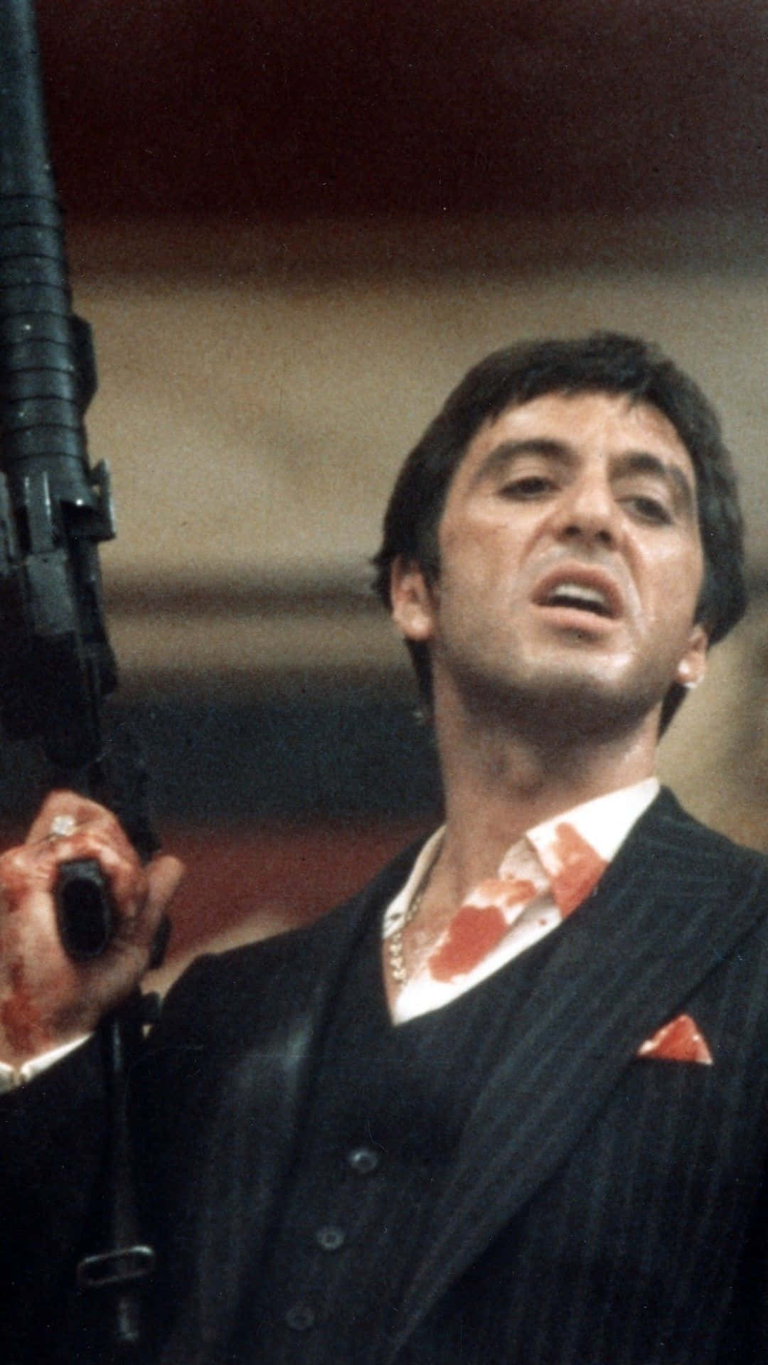 Scarface, iPhone, pinstripe suit, Full HD Phone Wallpaper