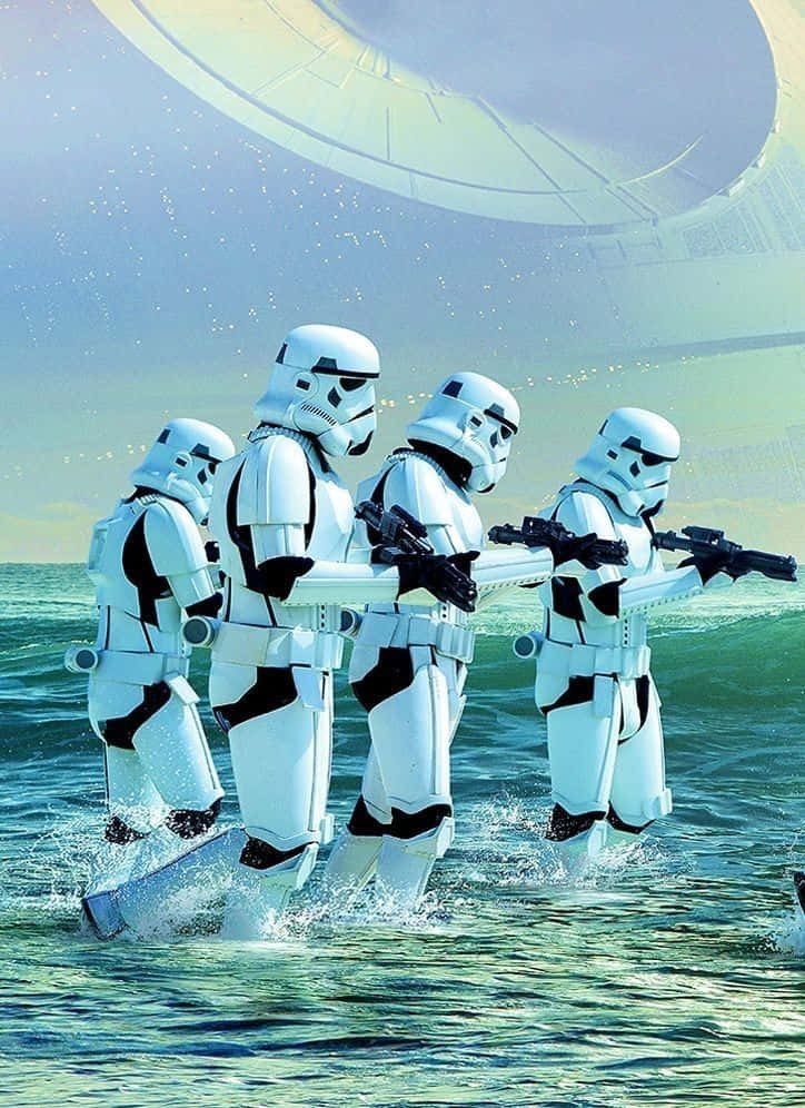 Scarif, tropical Scarif beach, stormtroopers, SD Phone Wallpaper