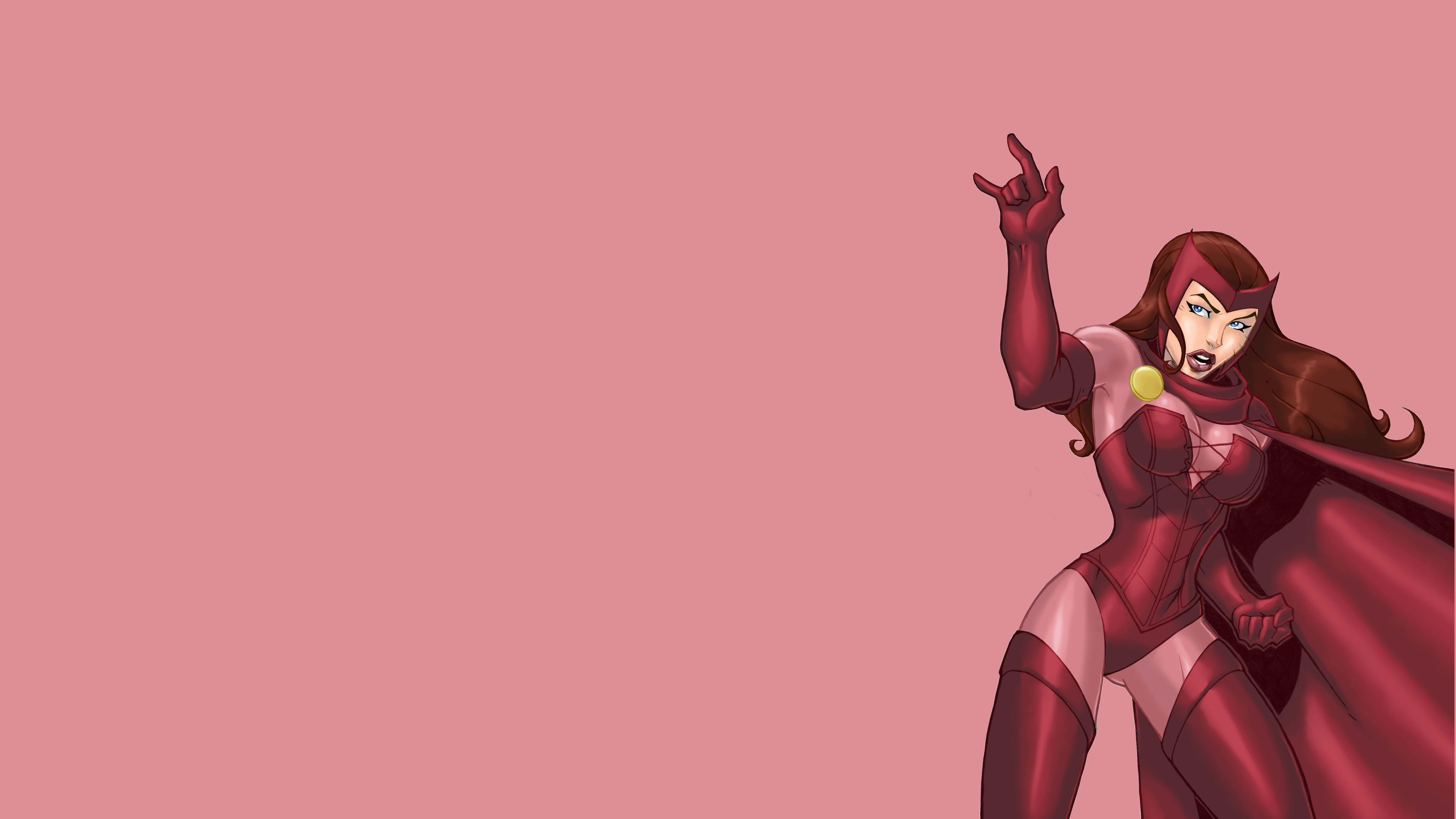 Scarlet Witch, 8K, red suit, 8K Desktop Wallpaper