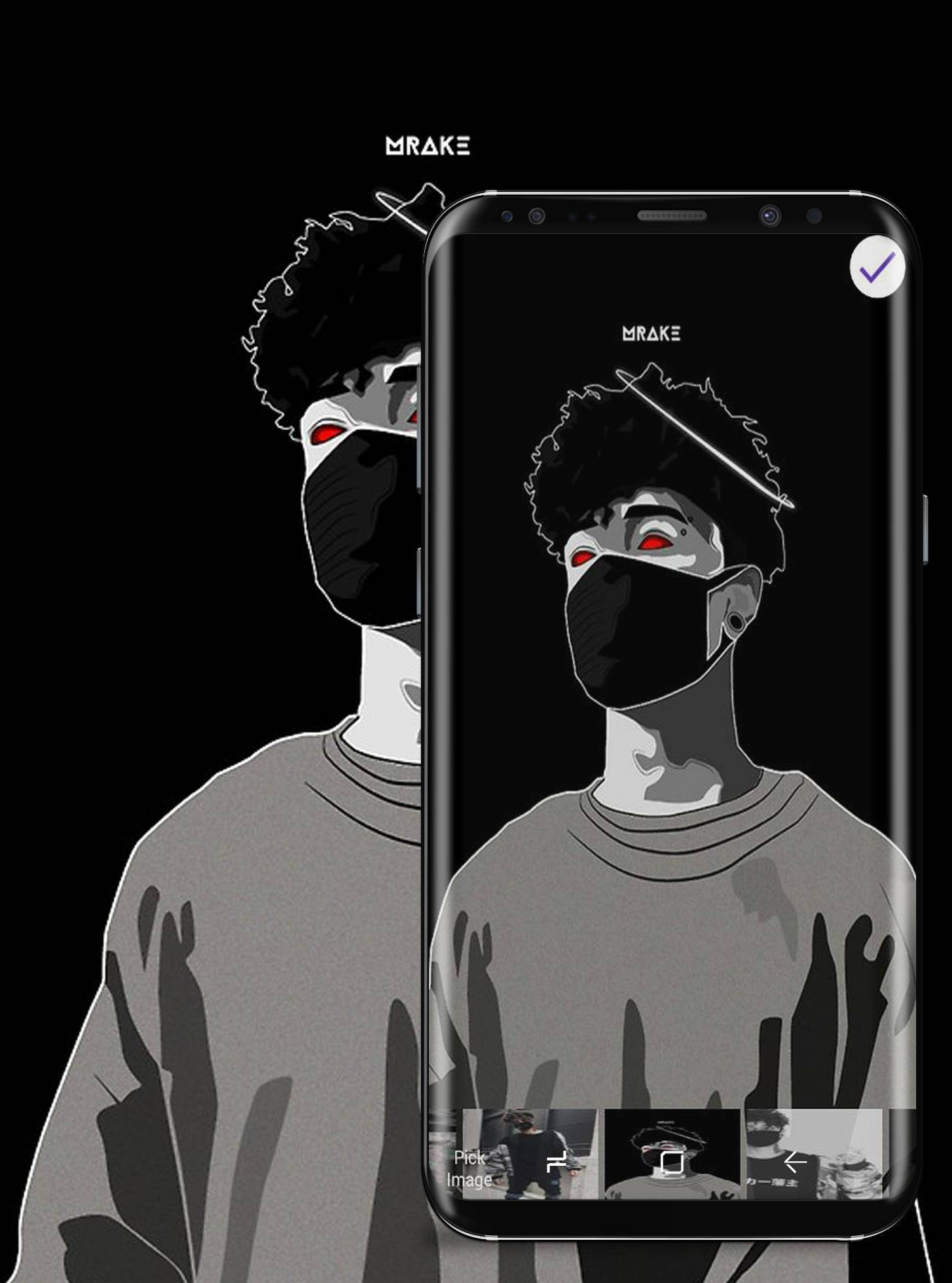 Scarlxrd, smartphone screen, glowing red eyes, Full HD Phone Wallpaper