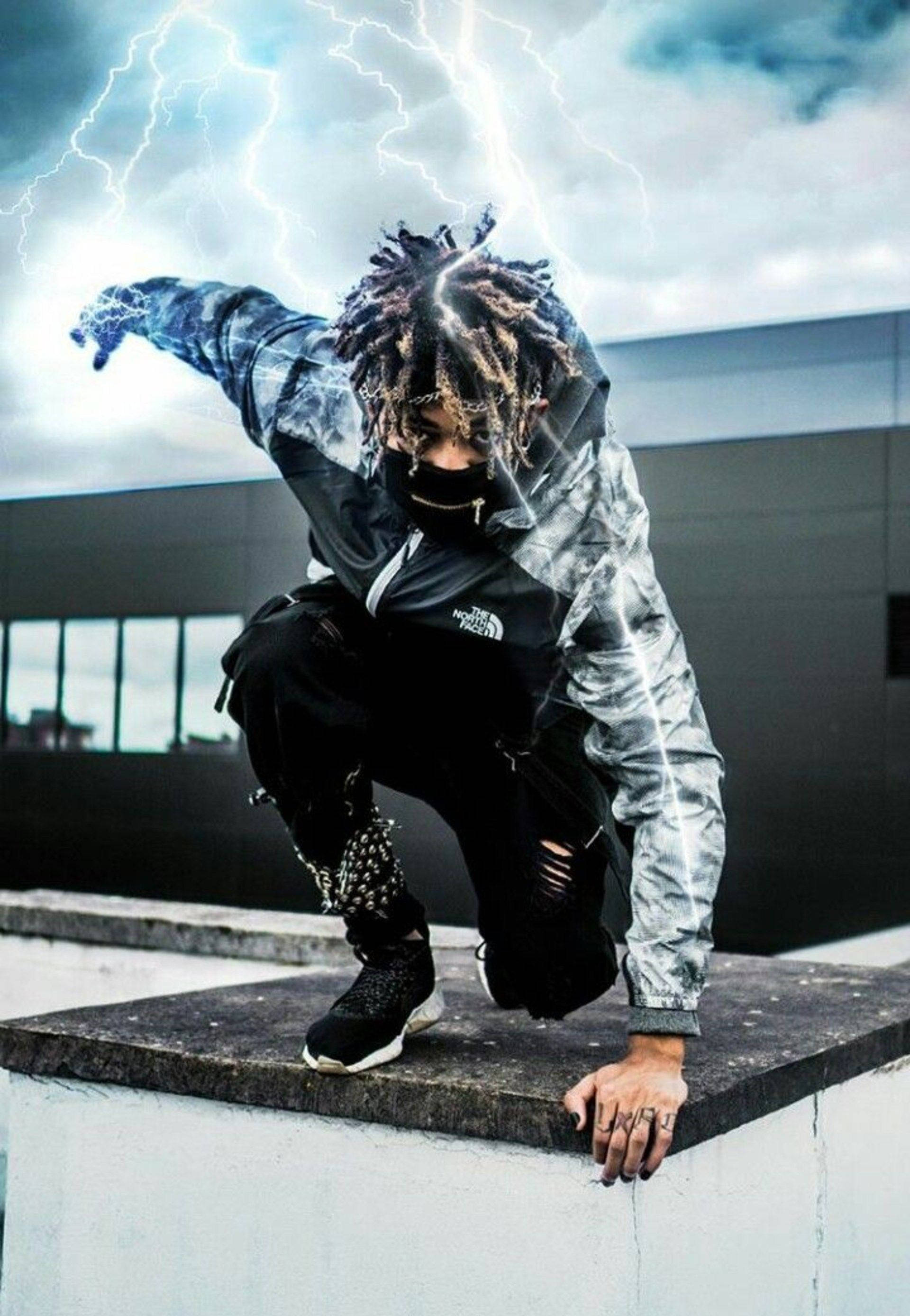 Scarlxrd, dreadlocks, rooftop, 2K Phone Wallpaper