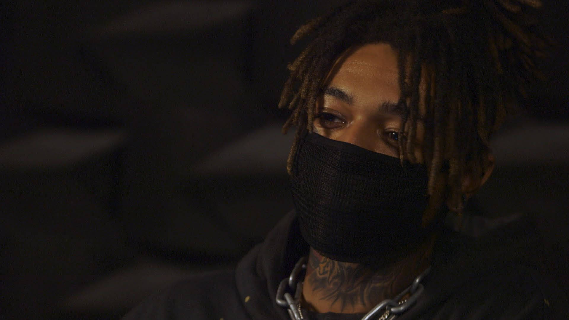 Scarlxrd, dreadlocks, black face mask, Full HD Desktop Wallpaper