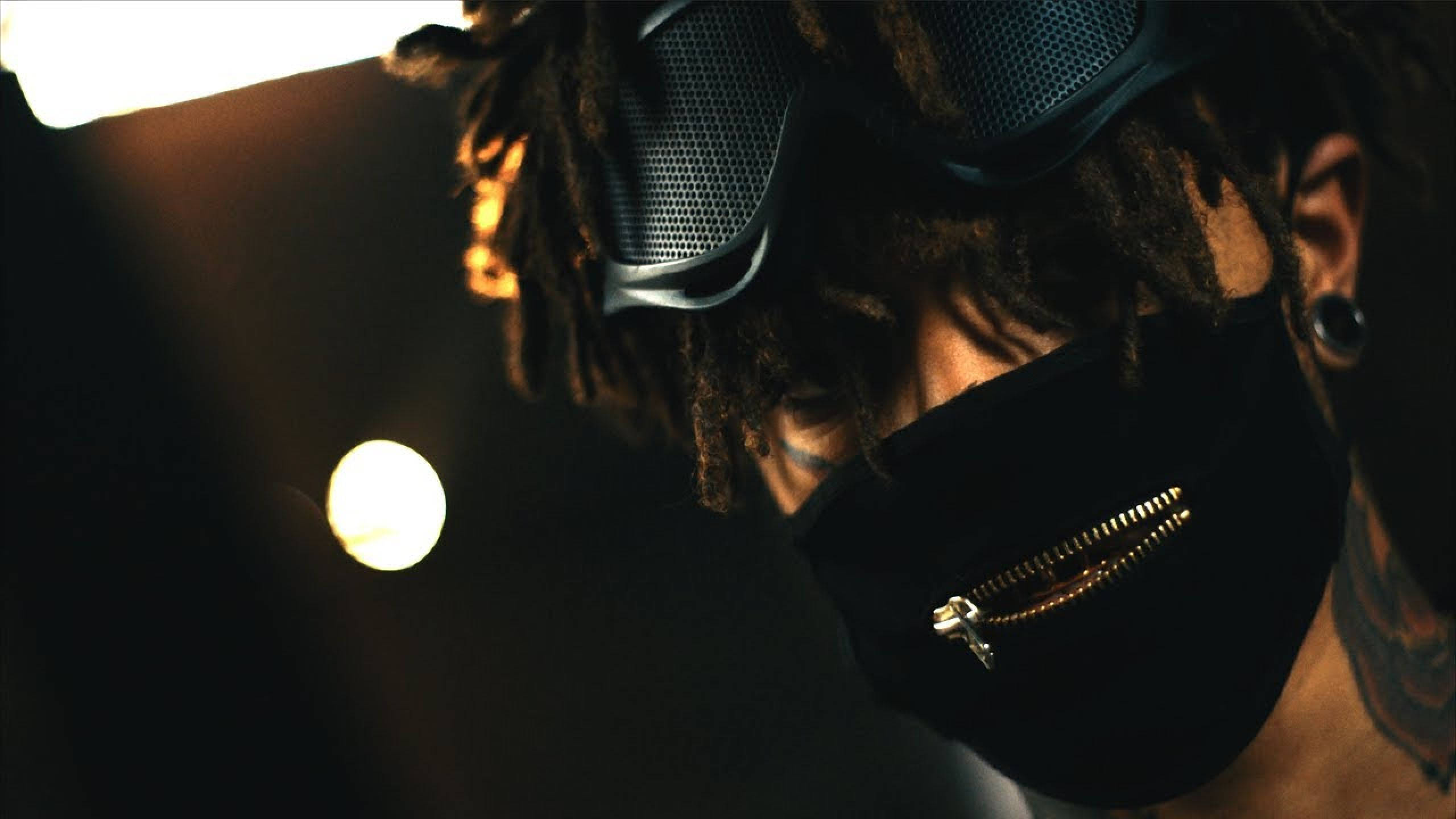 Scarlxrd, zipper mask, dreadlocks, 2K Desktop Wallpaper