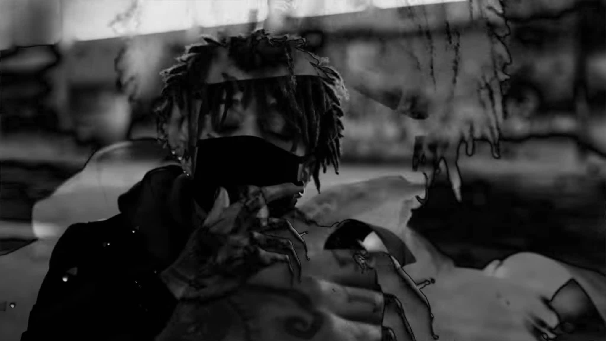 Scarlxrd, dreadlocks, face mask, Full HD Desktop Wallpaper