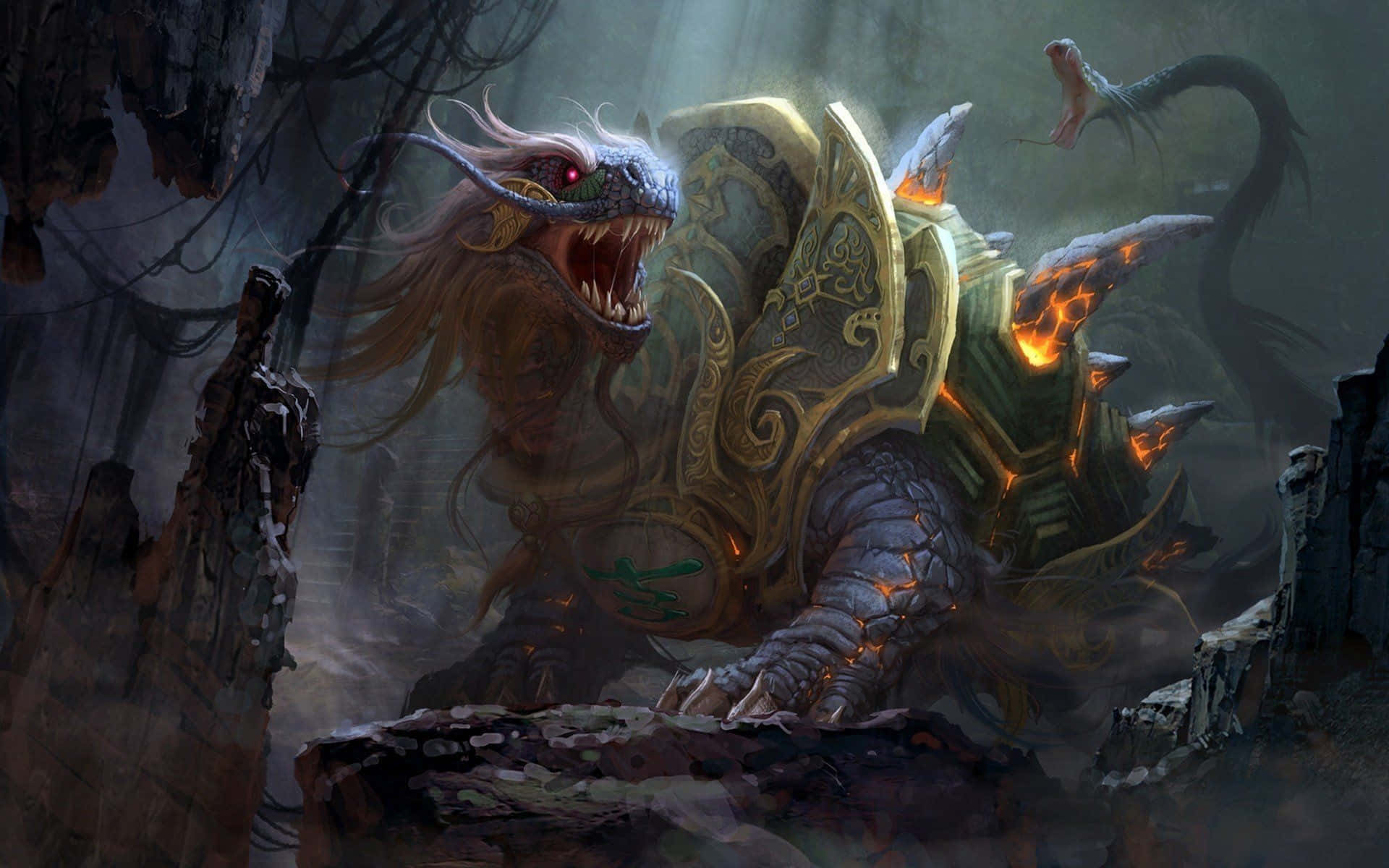scary dragon, black dragon, glowing red eyes, Full HD Desktop Wallpaper