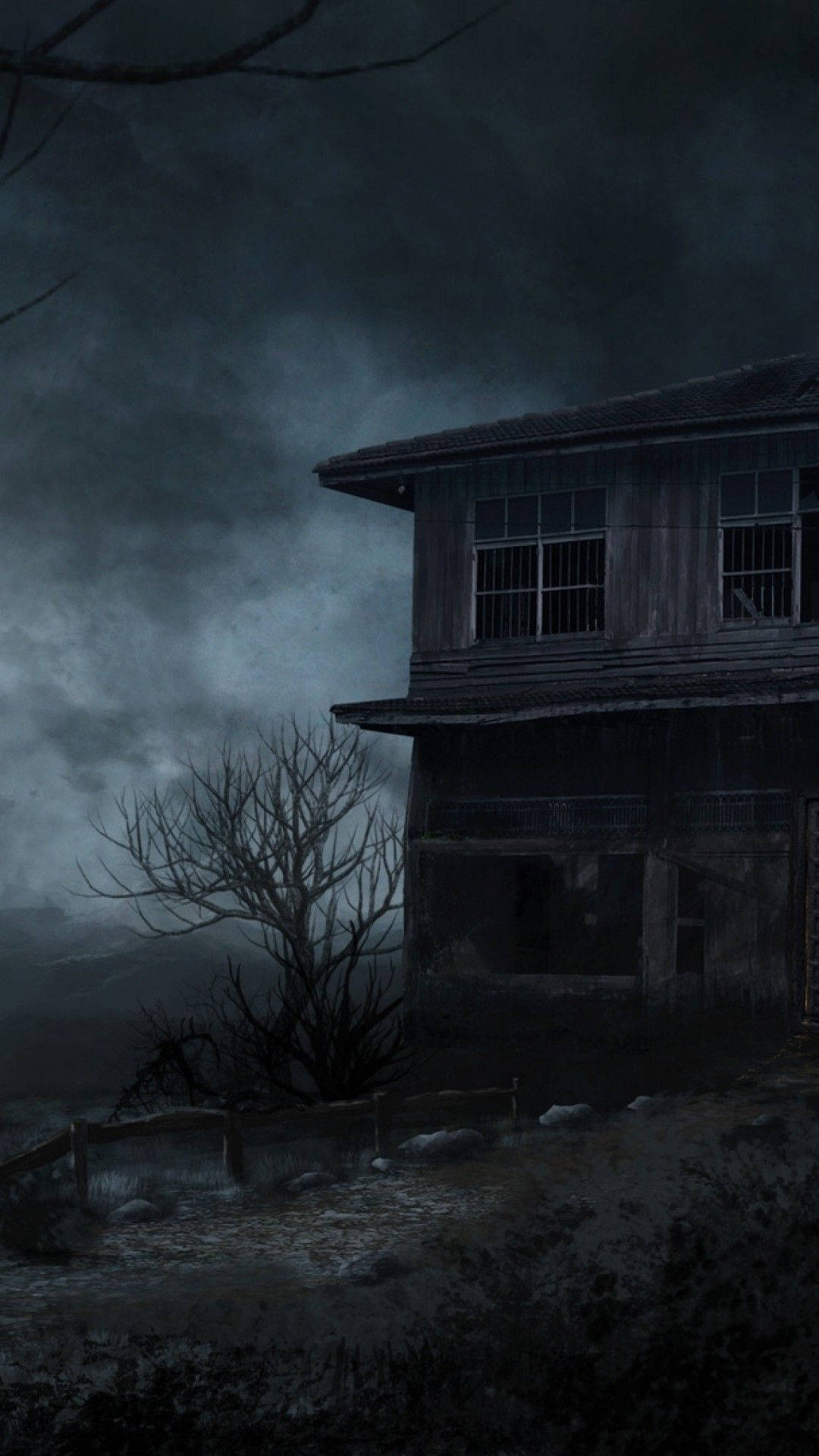 iPhone, Scary Halloween iPhone, stormy night sky, Full HD Phone Wallpaper