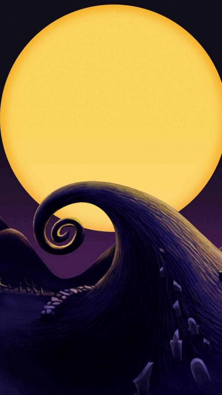 Halloween, iPhone, purple spiral hill, HD Phone Wallpaper
