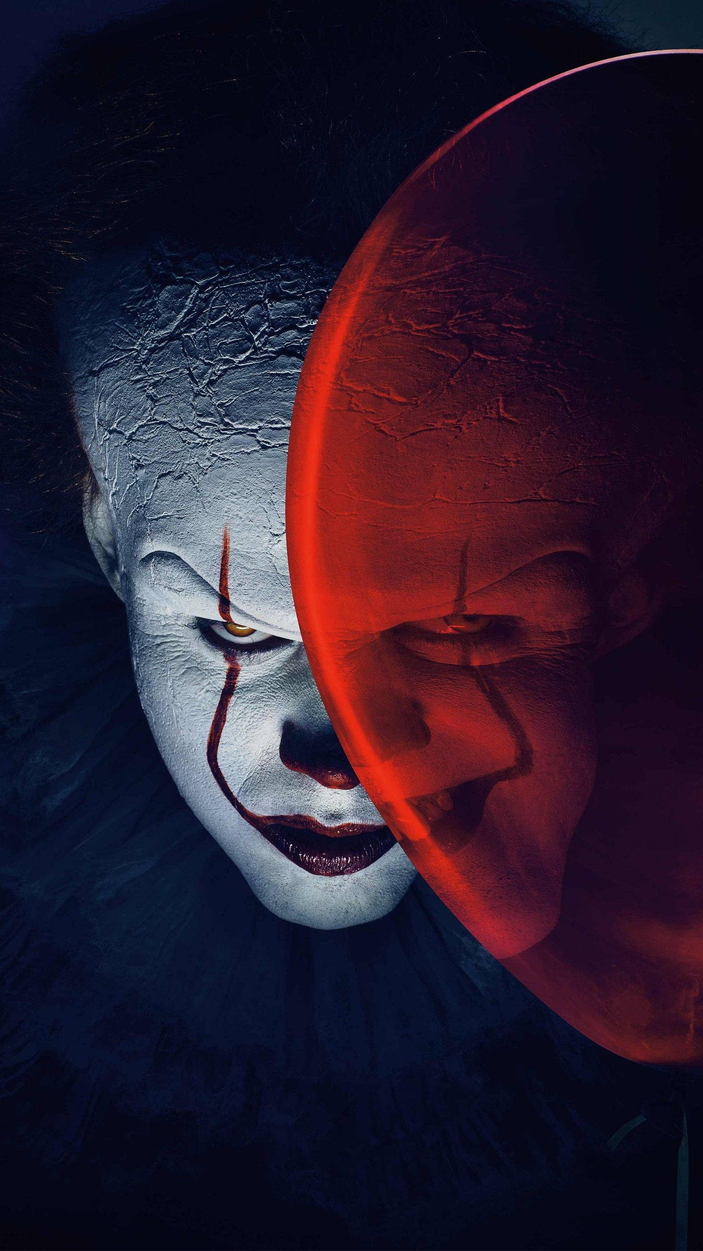 iPhone, Scary Halloween iPhone, menacing clown, 2K Phone Wallpaper