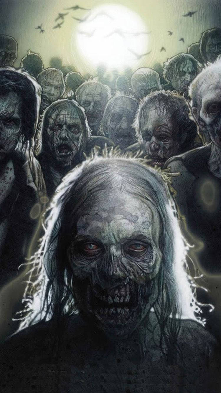 Scary Halloween iPhone, zombies, decaying flesh, HD Phone Wallpaper
