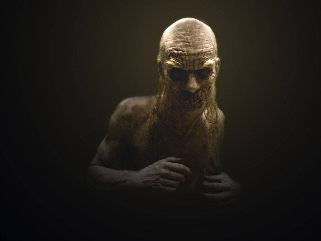 Scary Halloween, rotting zombie, bald humanoid, SD Desktop Wallpaper