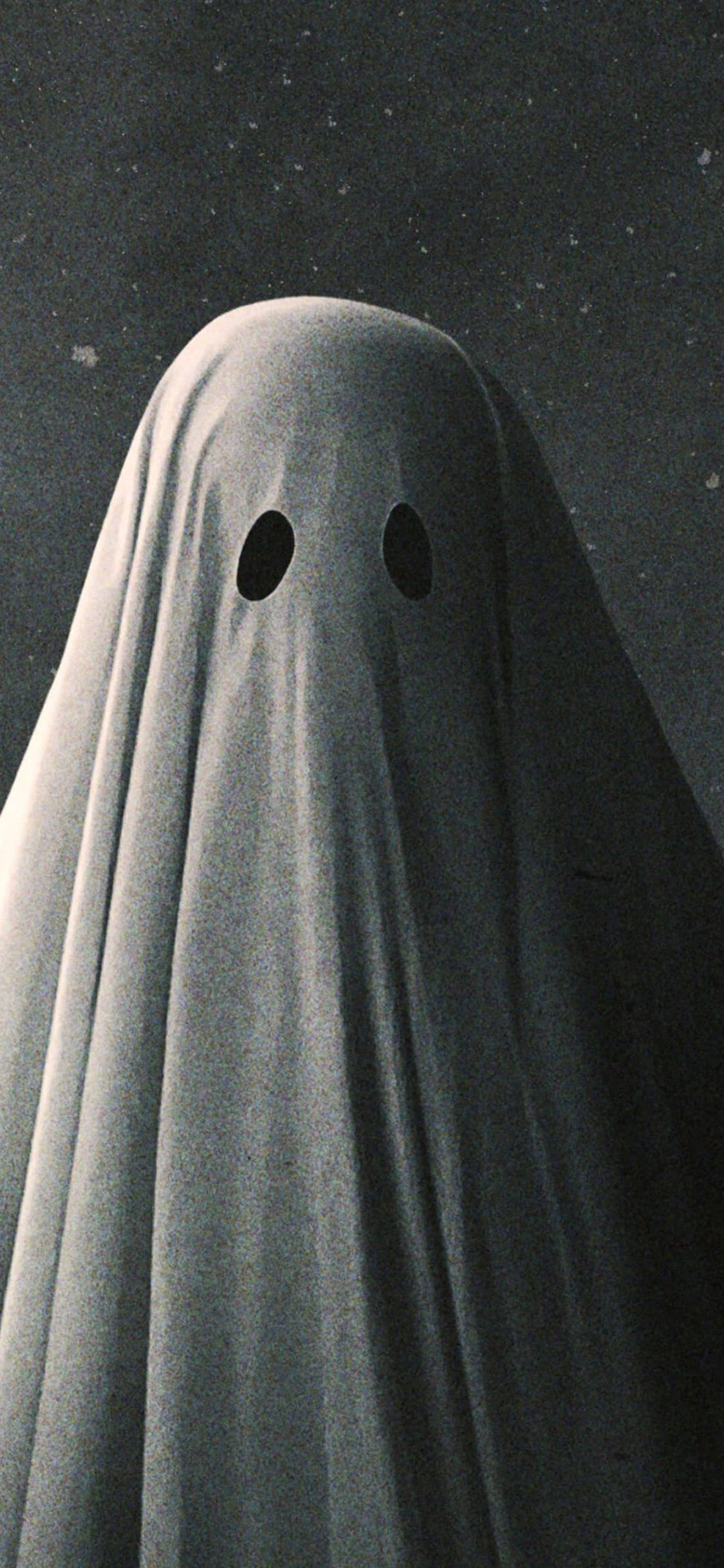 Eerie iPhone, ghostly figure, flowing grey sheet, Full HD Phone Wallpaper