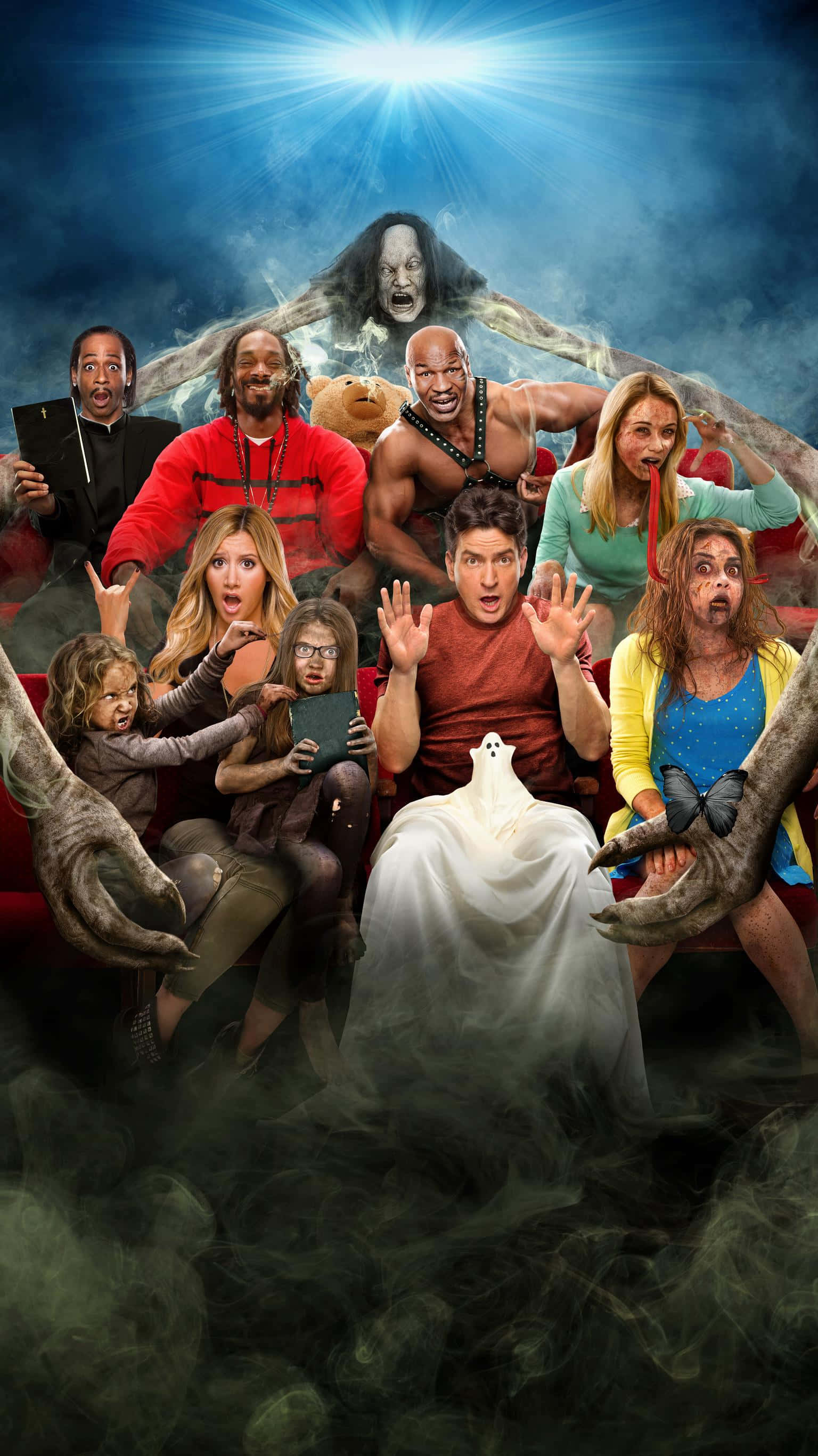 Scary Movies, theater, monstrous creatures, 2K Phone Wallpaper