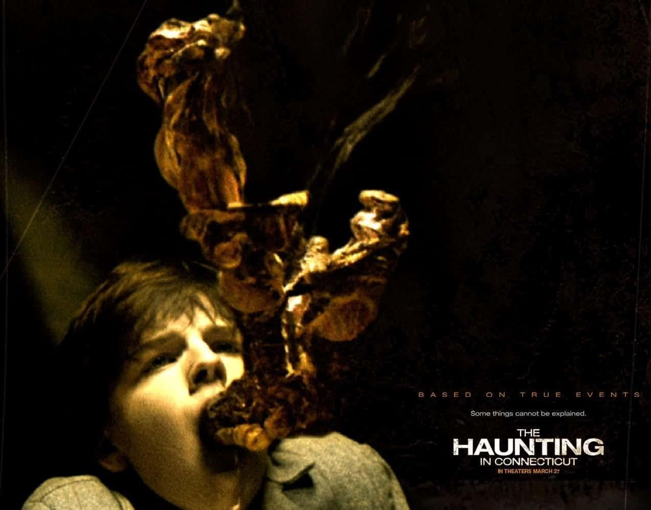 Scary Movies, golden entity, terrified child, SD Desktop Wallpaper