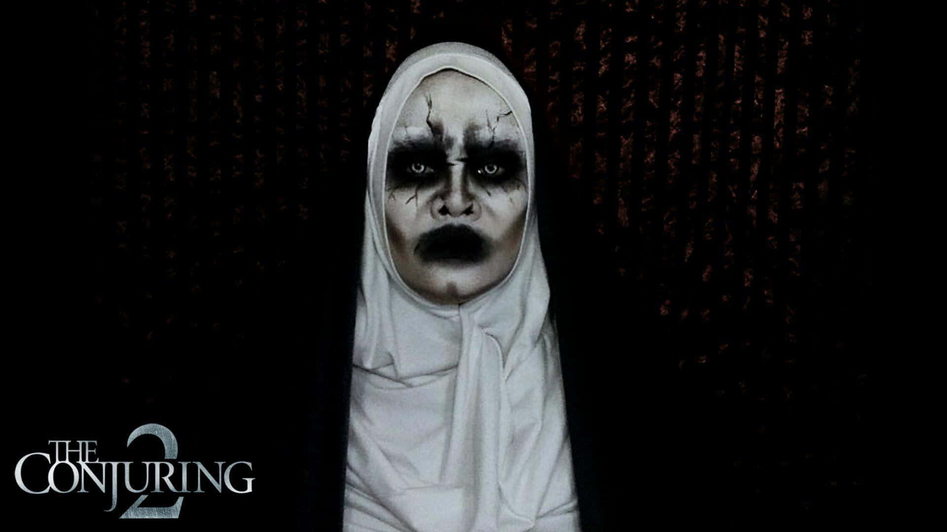 Scary Movies, ghostly nun, cracked white face paint, Full HD Desktop Wallpaper