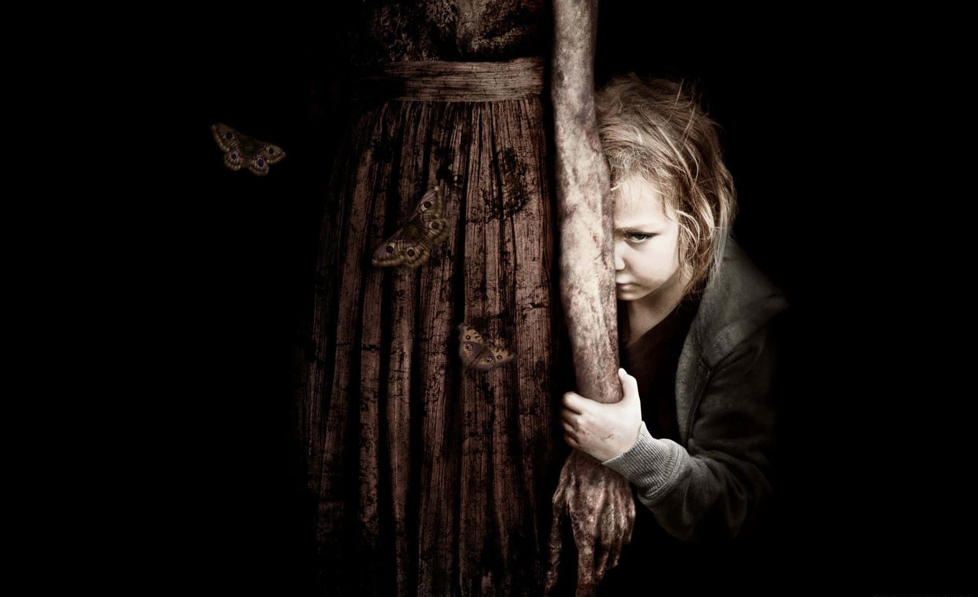 scary movies, child, shadowy figure, Full HD Desktop Wallpaper