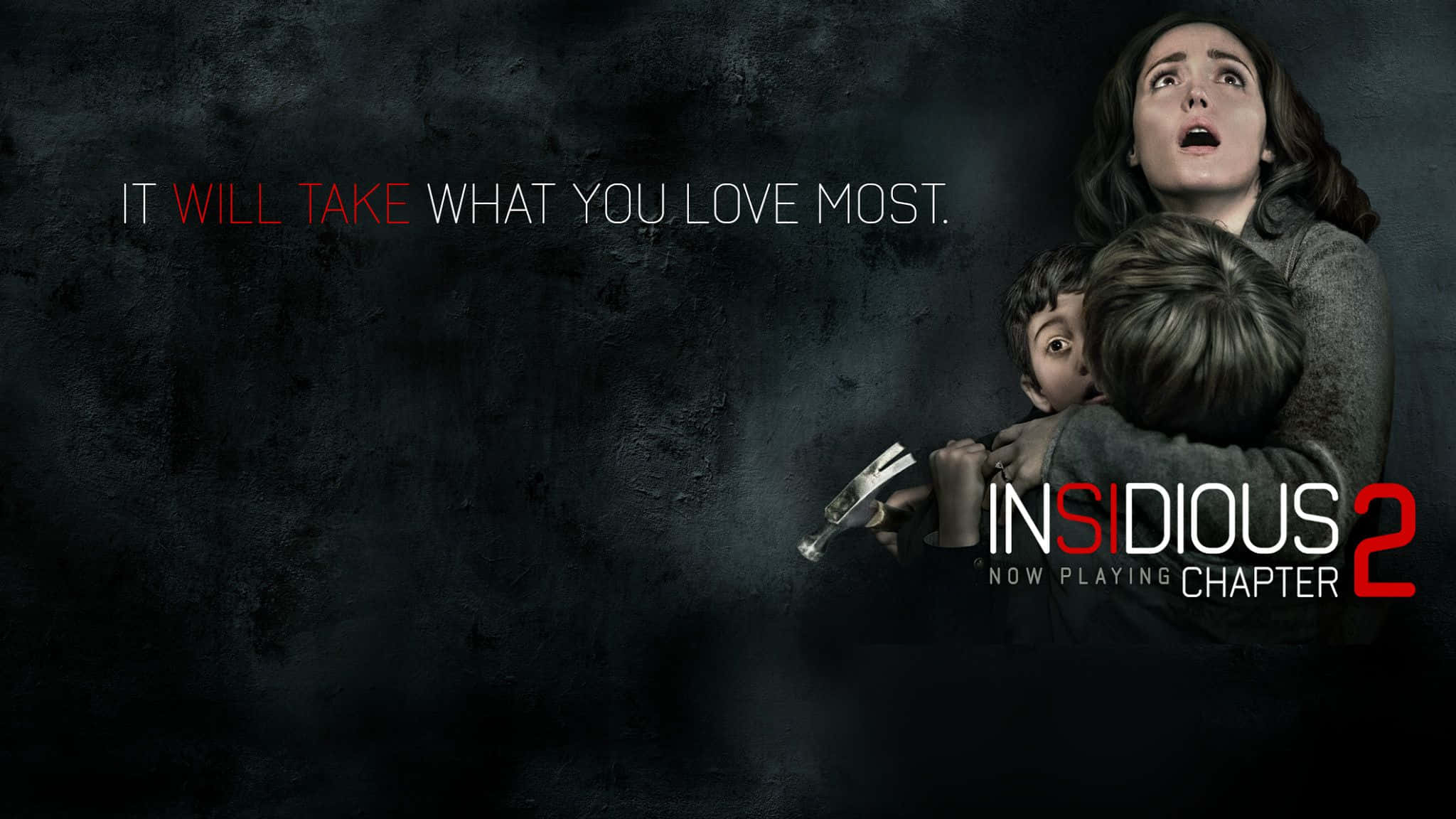 Scary Movies, knife, grimy black wall, Full HD Desktop Wallpaper