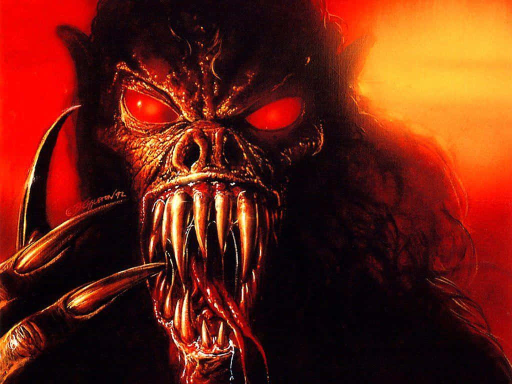 scary movies, demonic creature, glowing red eyes, SD Desktop Wallpaper