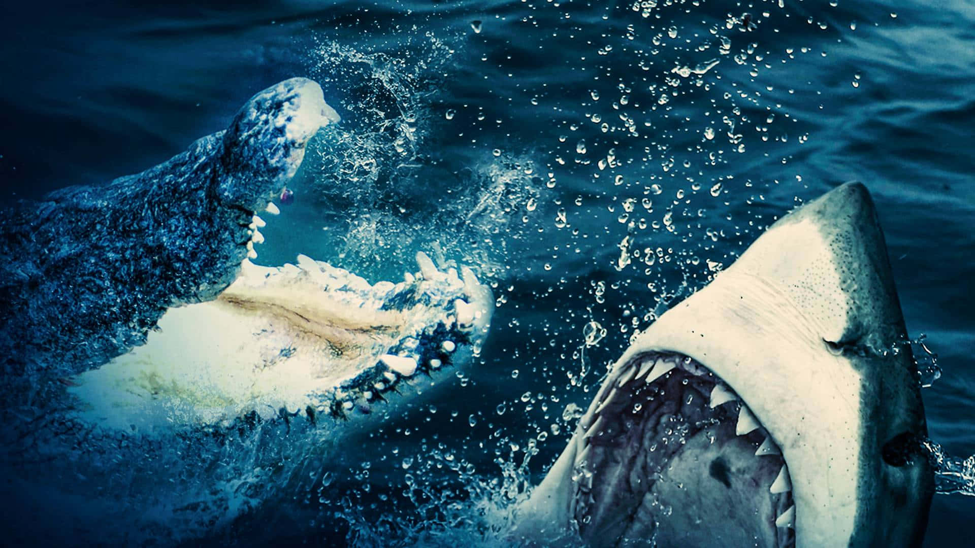 Scary Shark, shark, alligator, Full HD Desktop Wallpaper