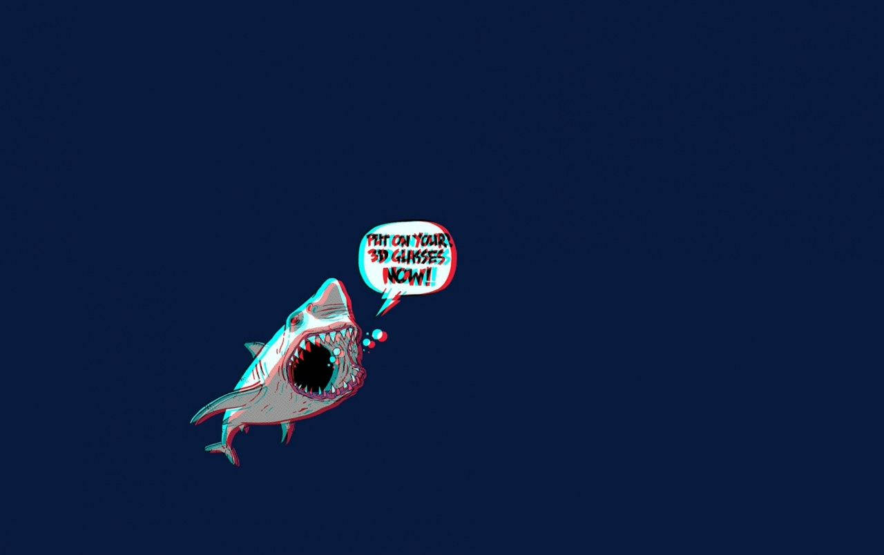 creepy shark meme, cartoon shark, open mouth, HD Desktop Wallpaper