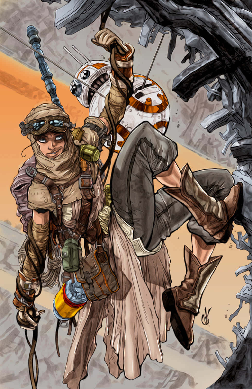 Scavenger, desert scavenger, droid companion, HD Phone Wallpaper