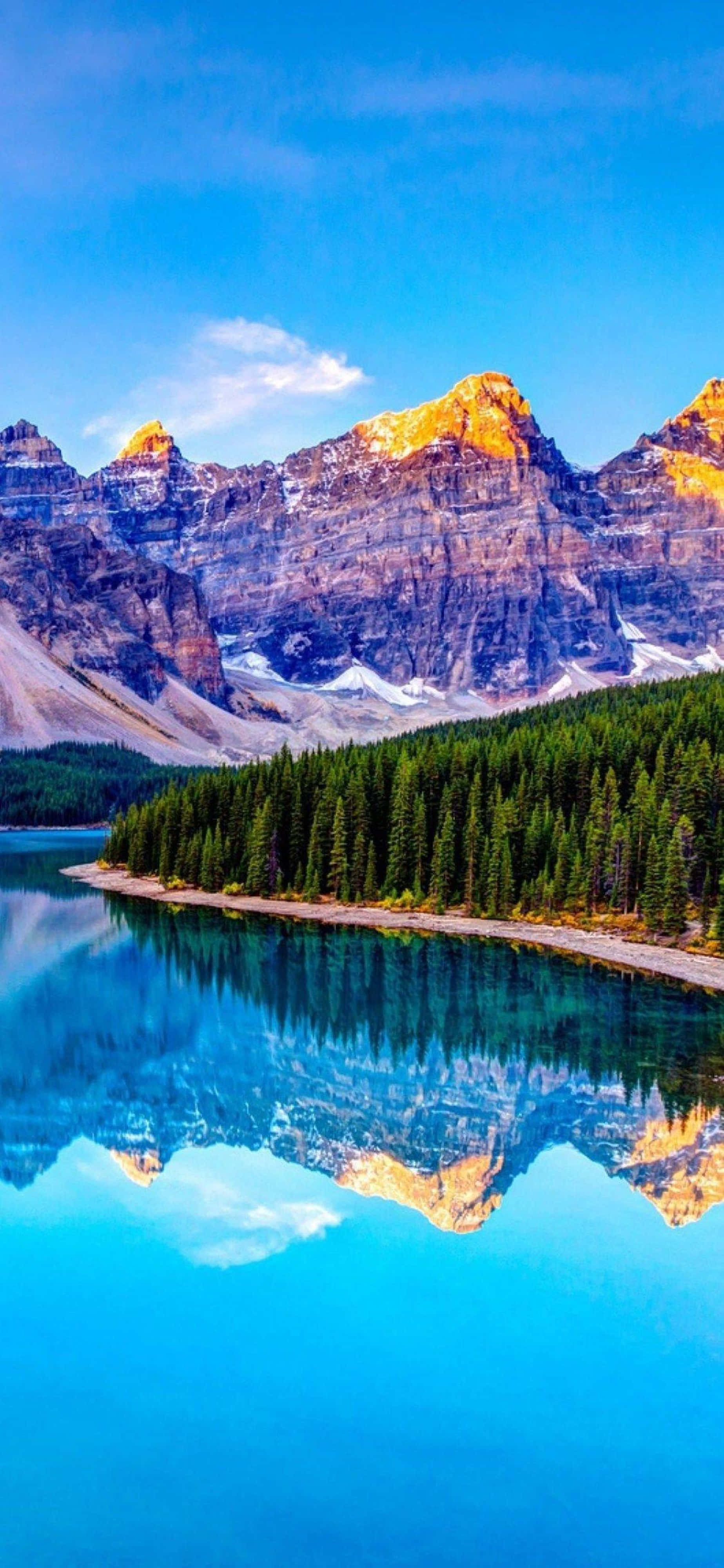 4K, iPhone, mountain lake, 4K Phone Wallpaper