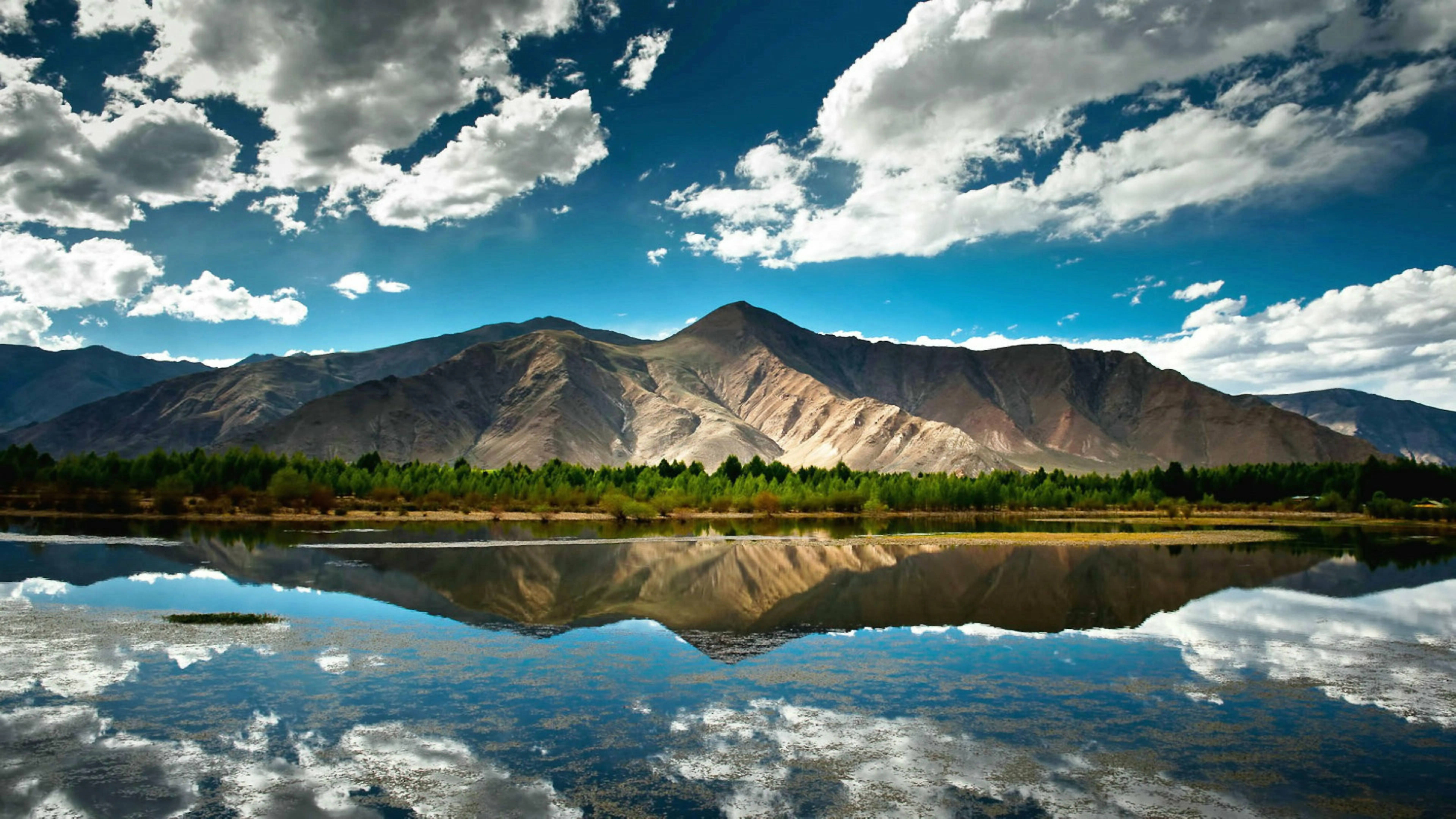 8K Ultra HD, nature, reflective mountain lake, 8K Desktop Wallpaper