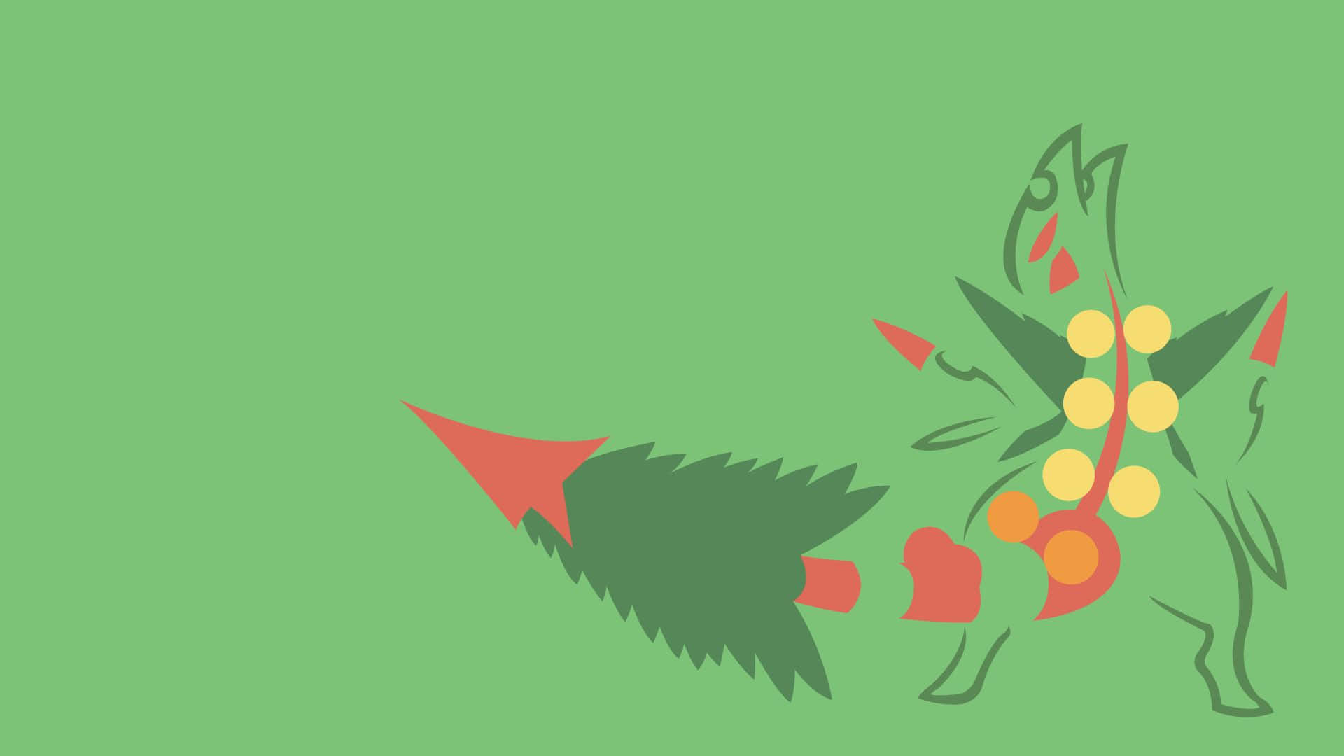 Sceptile, green, red, Full HD Desktop Wallpaper