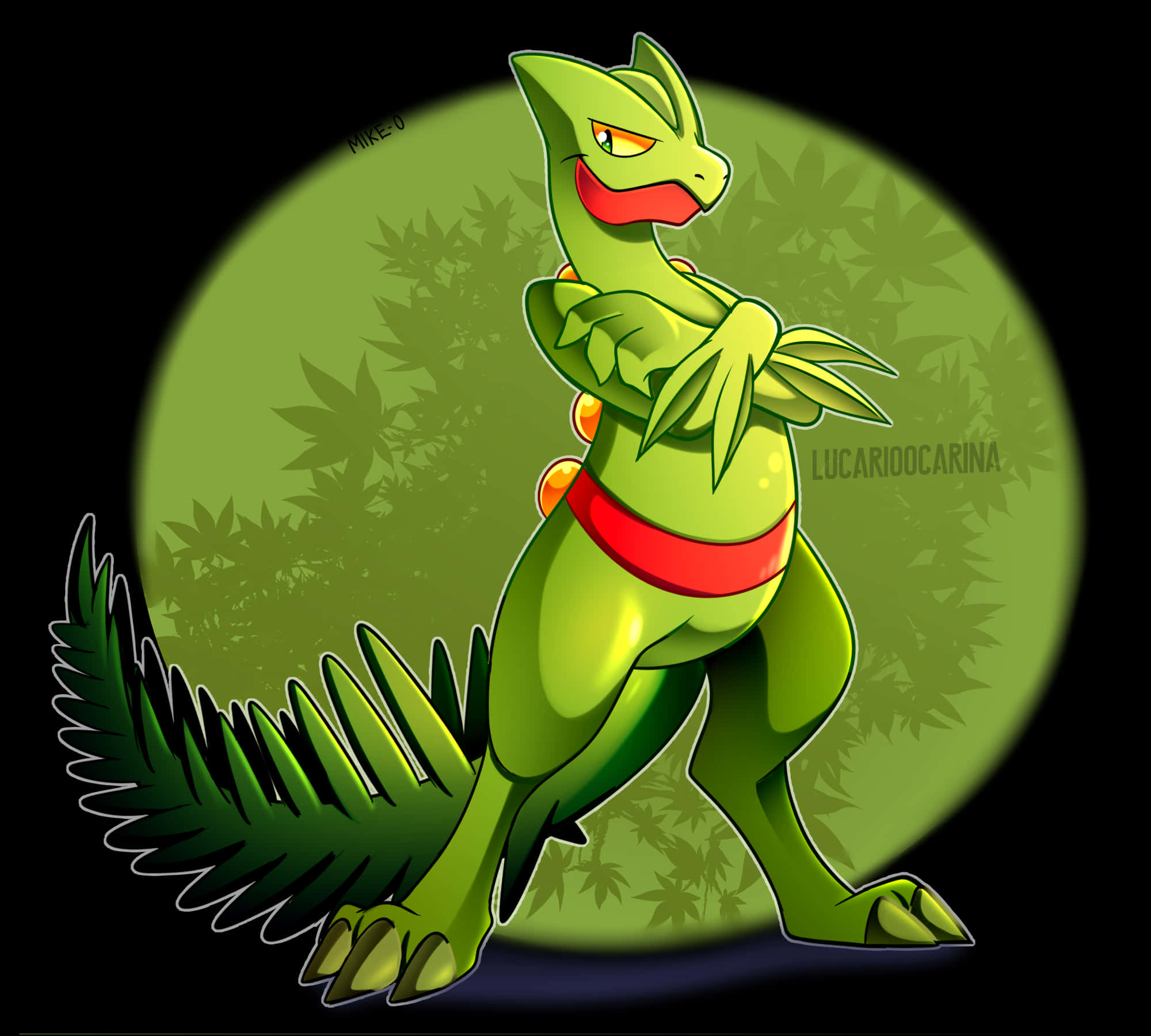 Sceptile, Forest Pokémon, crossed arms, Full HD Desktop Wallpaper