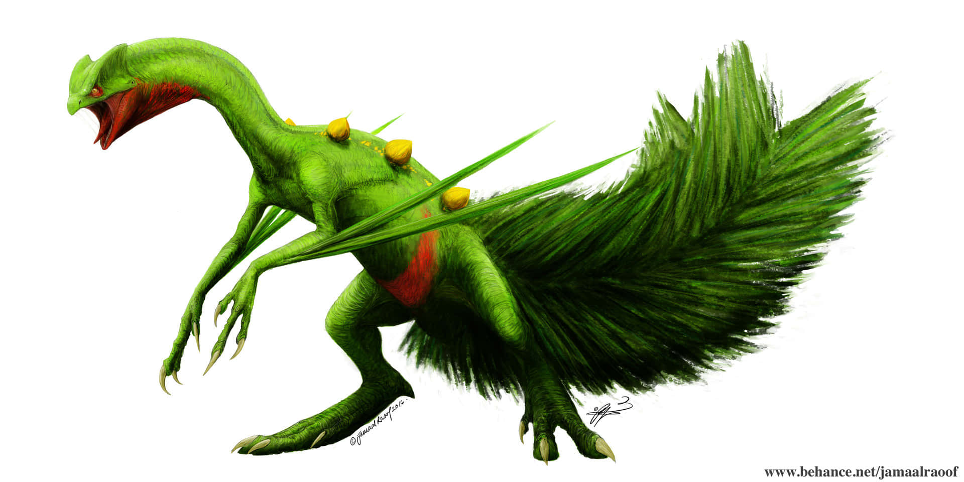 Sceptile, vibrant green, yellow spikes, Full HD Desktop Wallpaper
