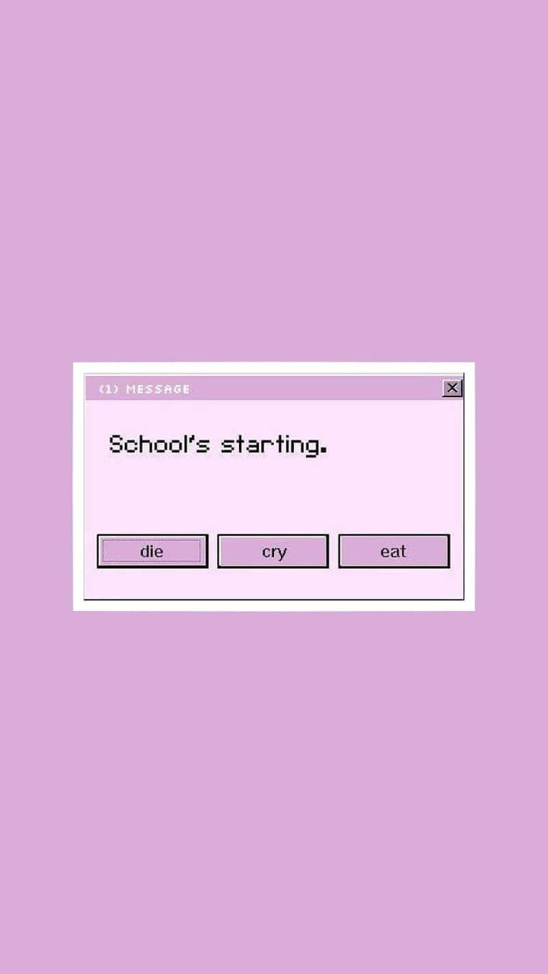 Backto School Emotions, retro computer popup, lavender background, HD Phone Wallpaper