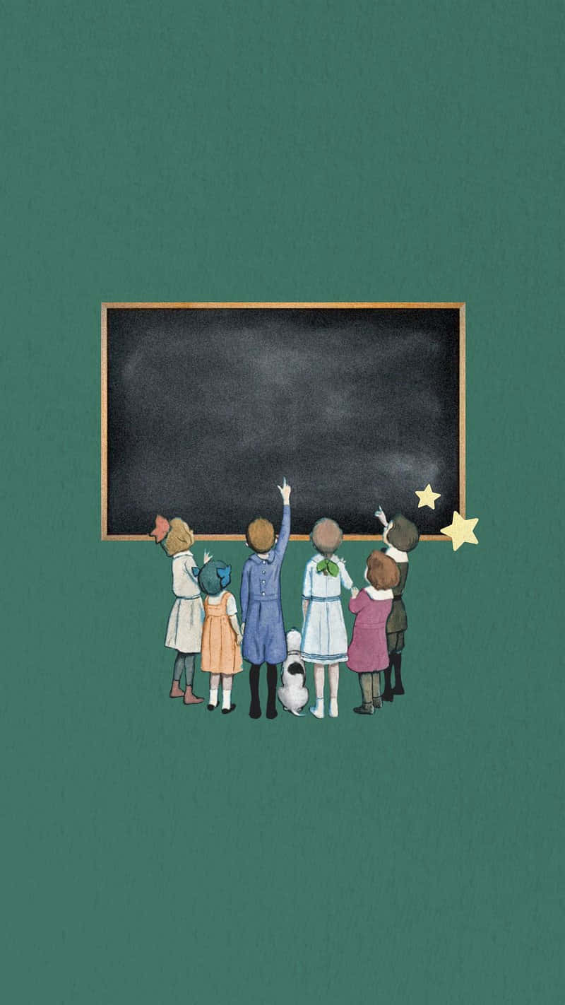 Childrens Dreams, chalkboard, stars glowing, HD Phone Wallpaper