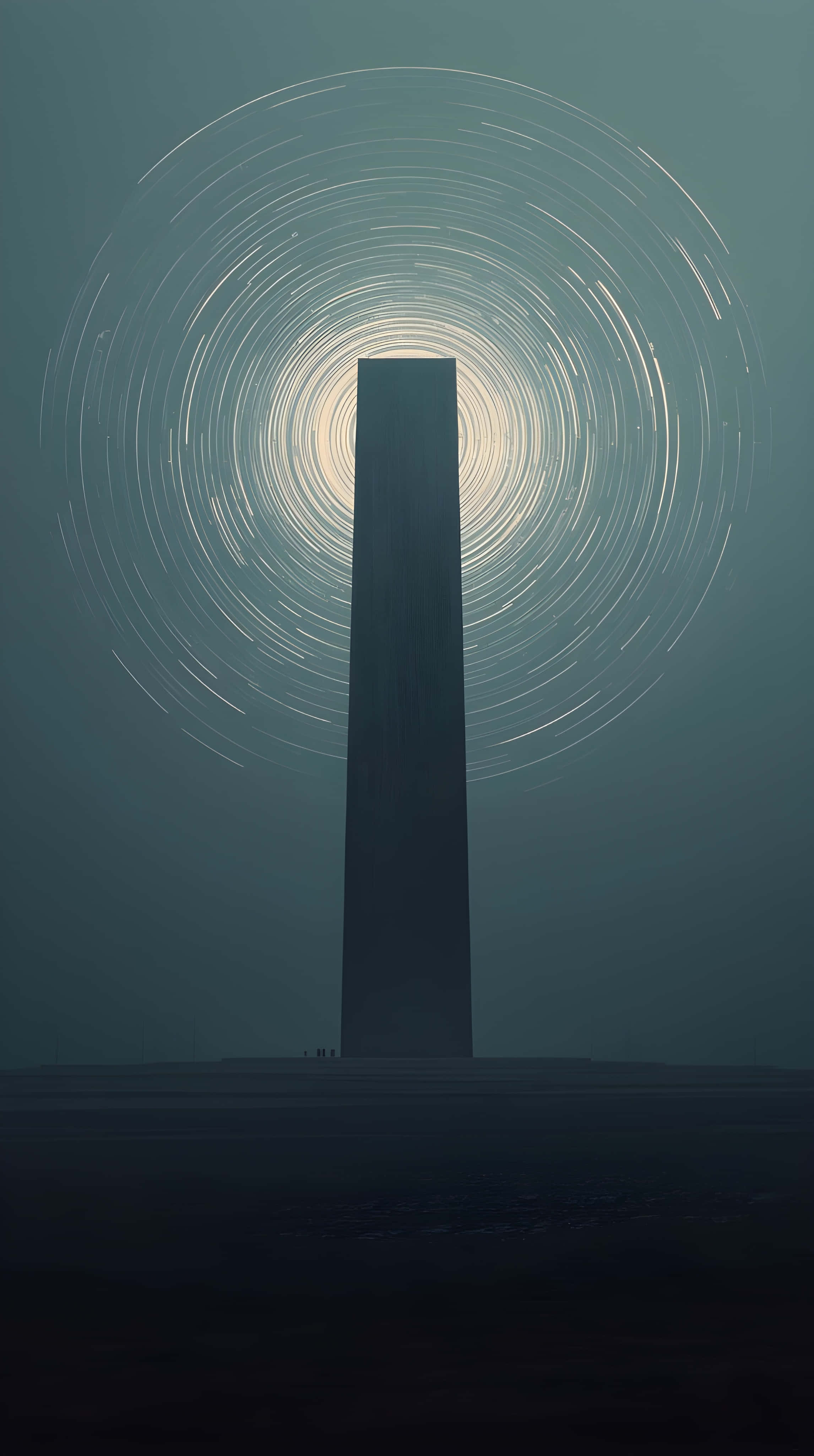 massive pillar, circular energy waves, swirling luminous star trails, 4K Phone Wallpaper