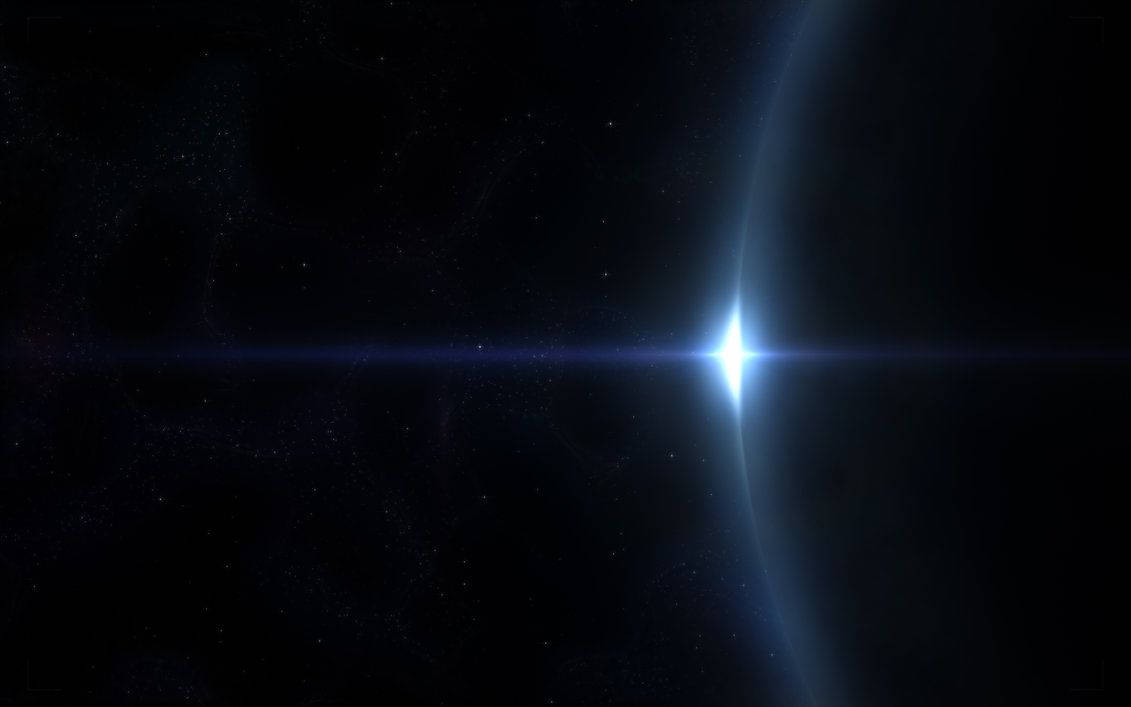 blue star, dark cosmic backdrop, nebula wisps, SD Desktop Wallpaper