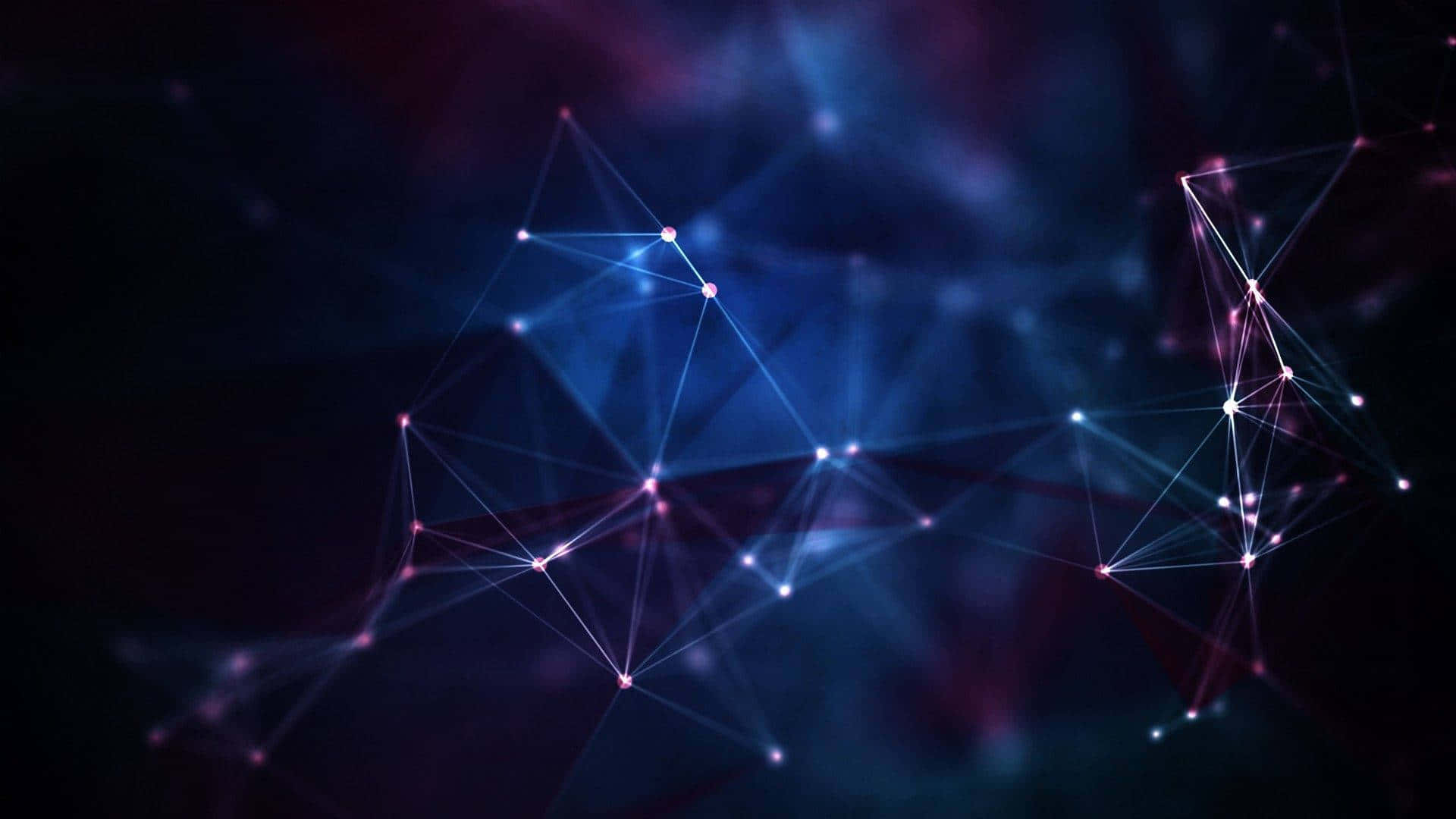 glowing blue, pink nodes, bright lines, Full HD Desktop Wallpaper