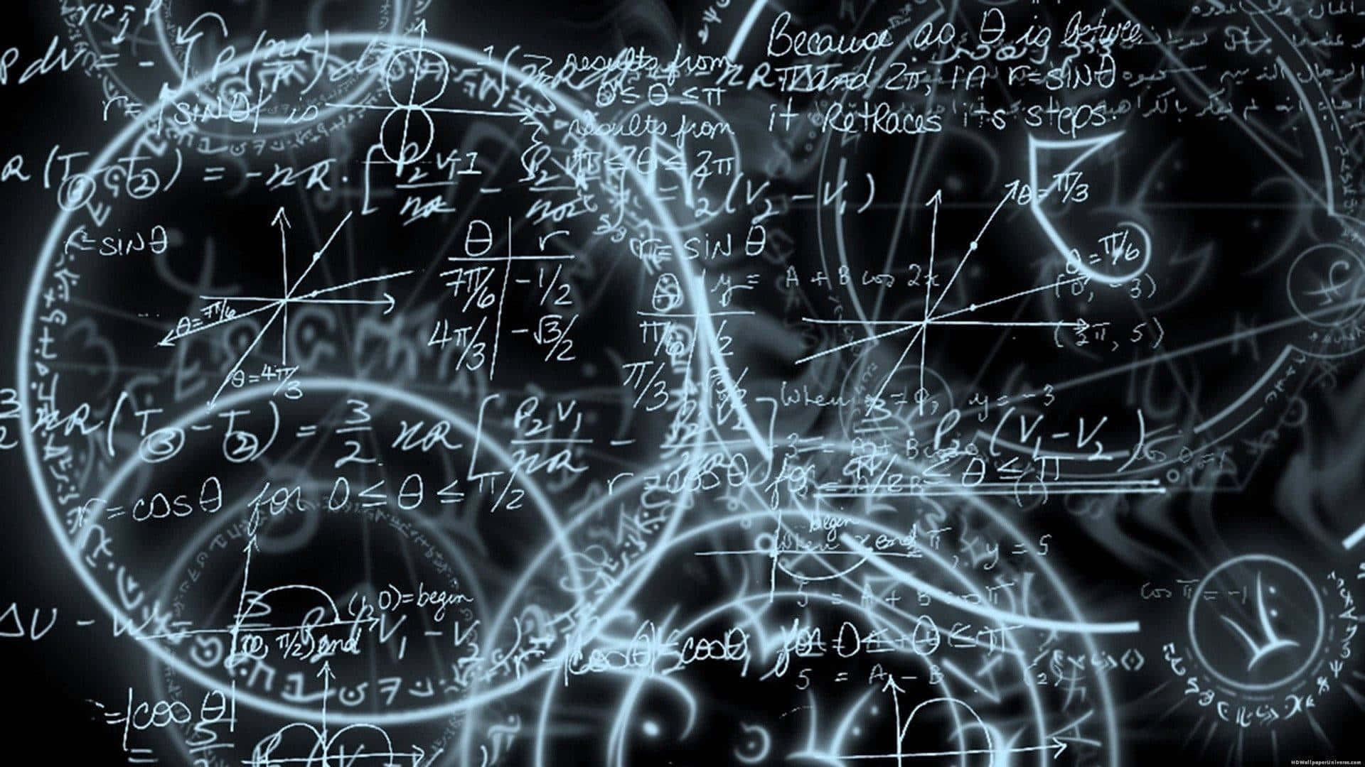 mathematical equations, geometric diagrams, dark background, Full HD Desktop Wallpaper