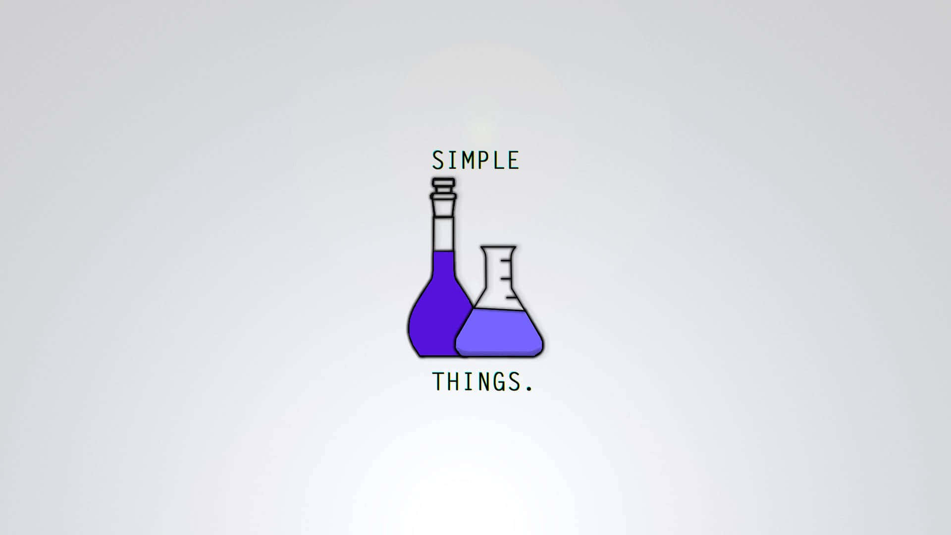 purple liquid-filled lab flasks, light gray background, simple things, Full HD Desktop Wallpaper
