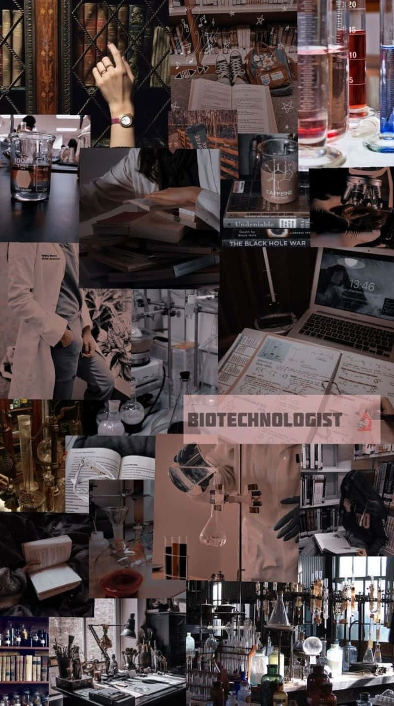 dark academia, biotechnologist's workspace, lab glassware, HD Phone Wallpaper