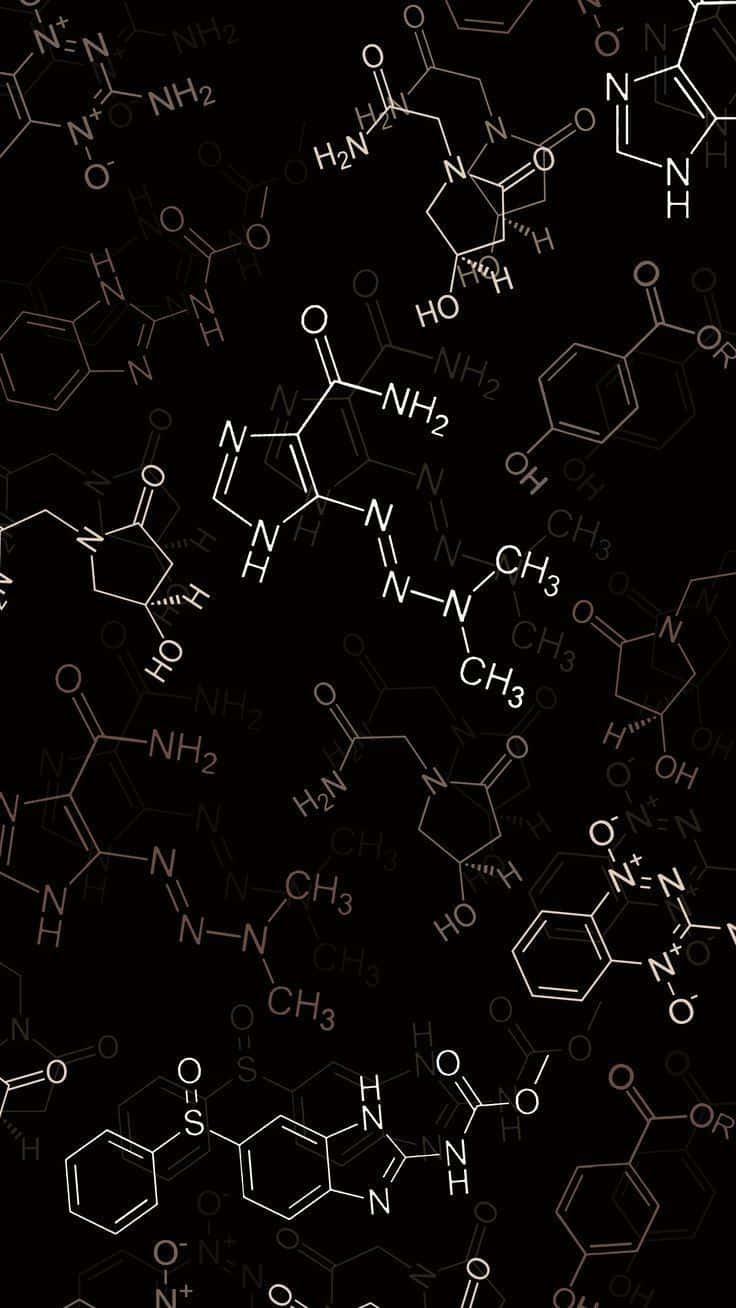 chemical structures, molecular structures, white, HD Phone Wallpaper