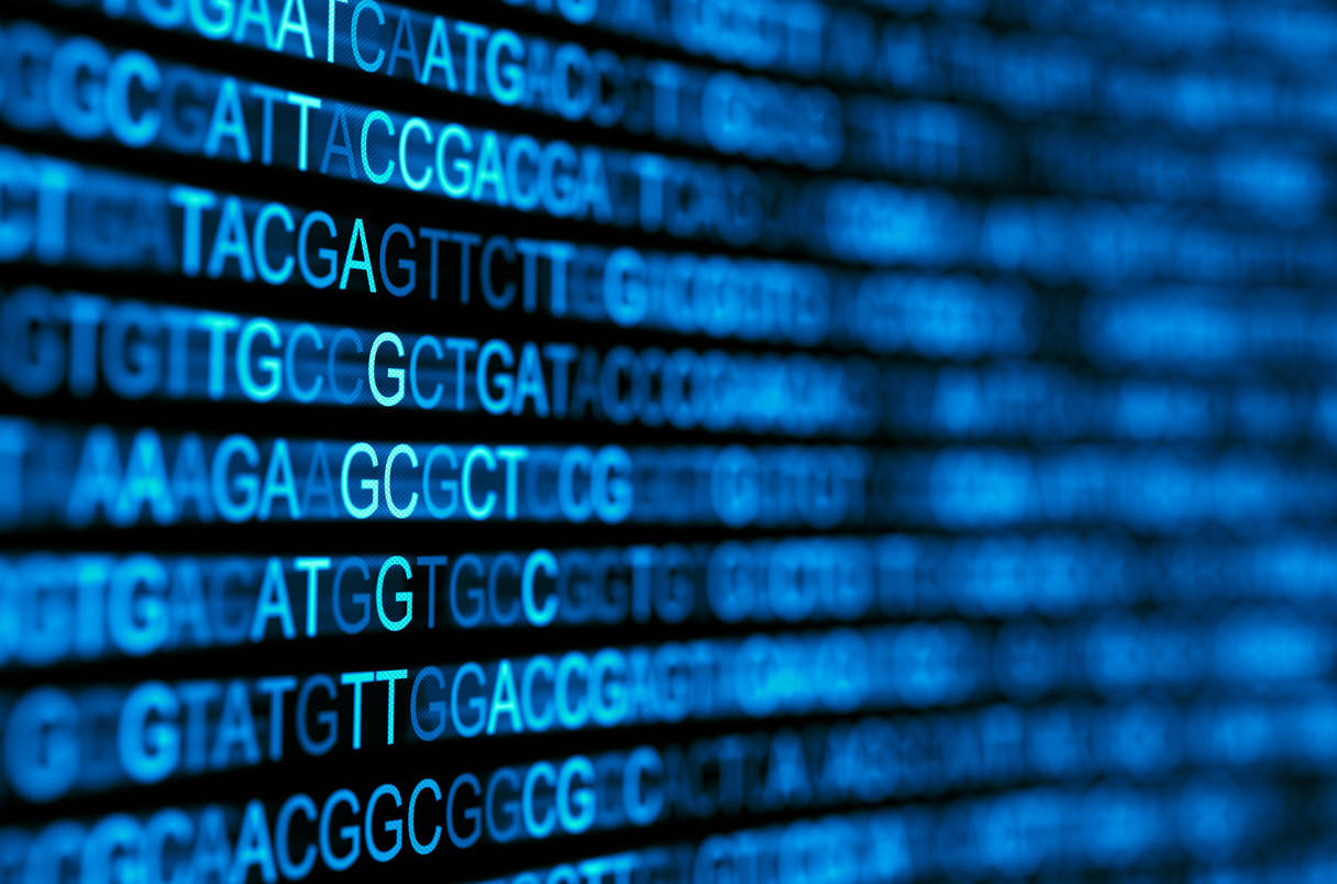 Science Desktop, DNA sequence, glowing blue, SD Desktop Wallpaper
