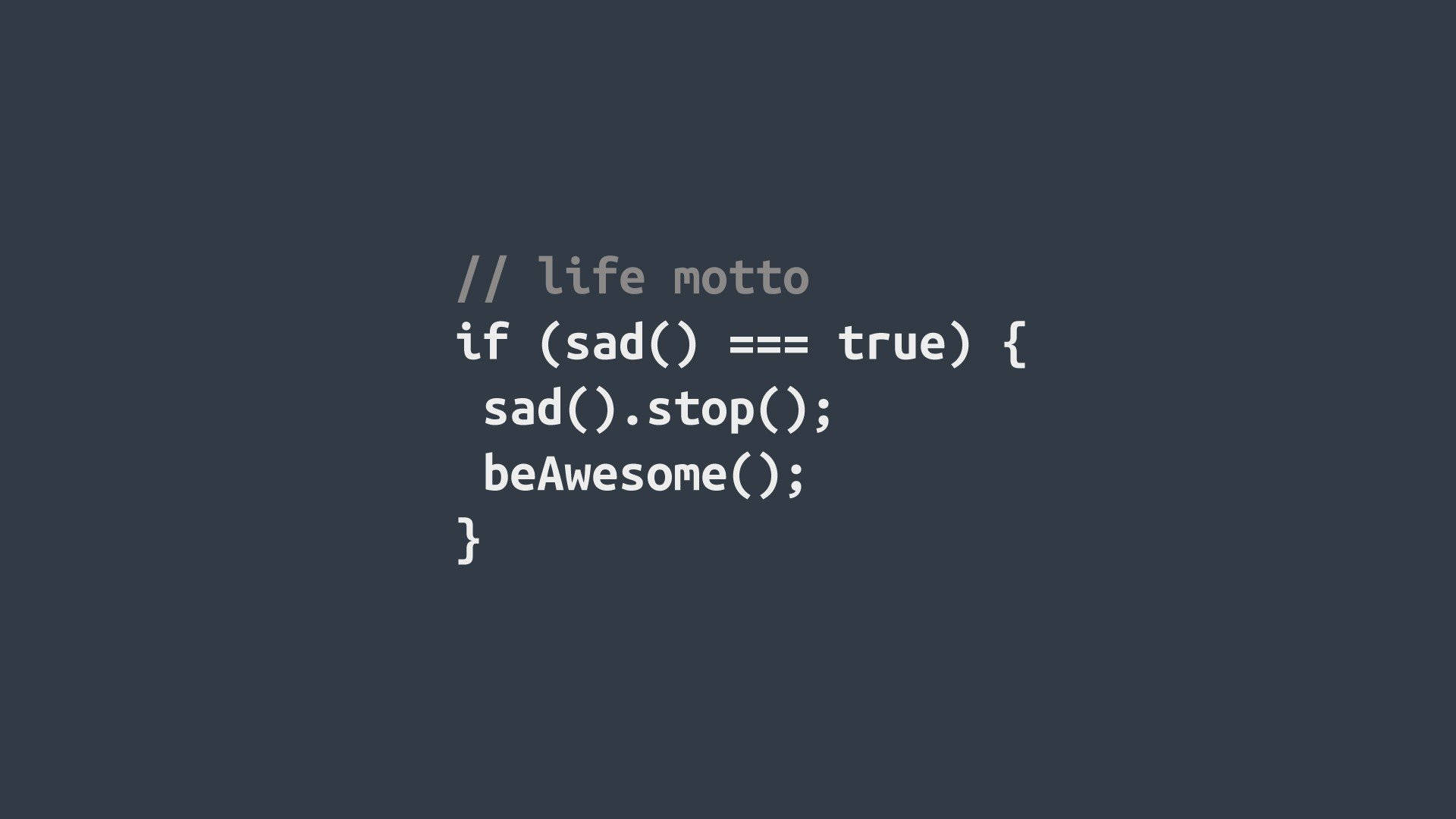 Computer Science Desktop, dark gray background, white code snippet, Full HD Desktop Wallpaper