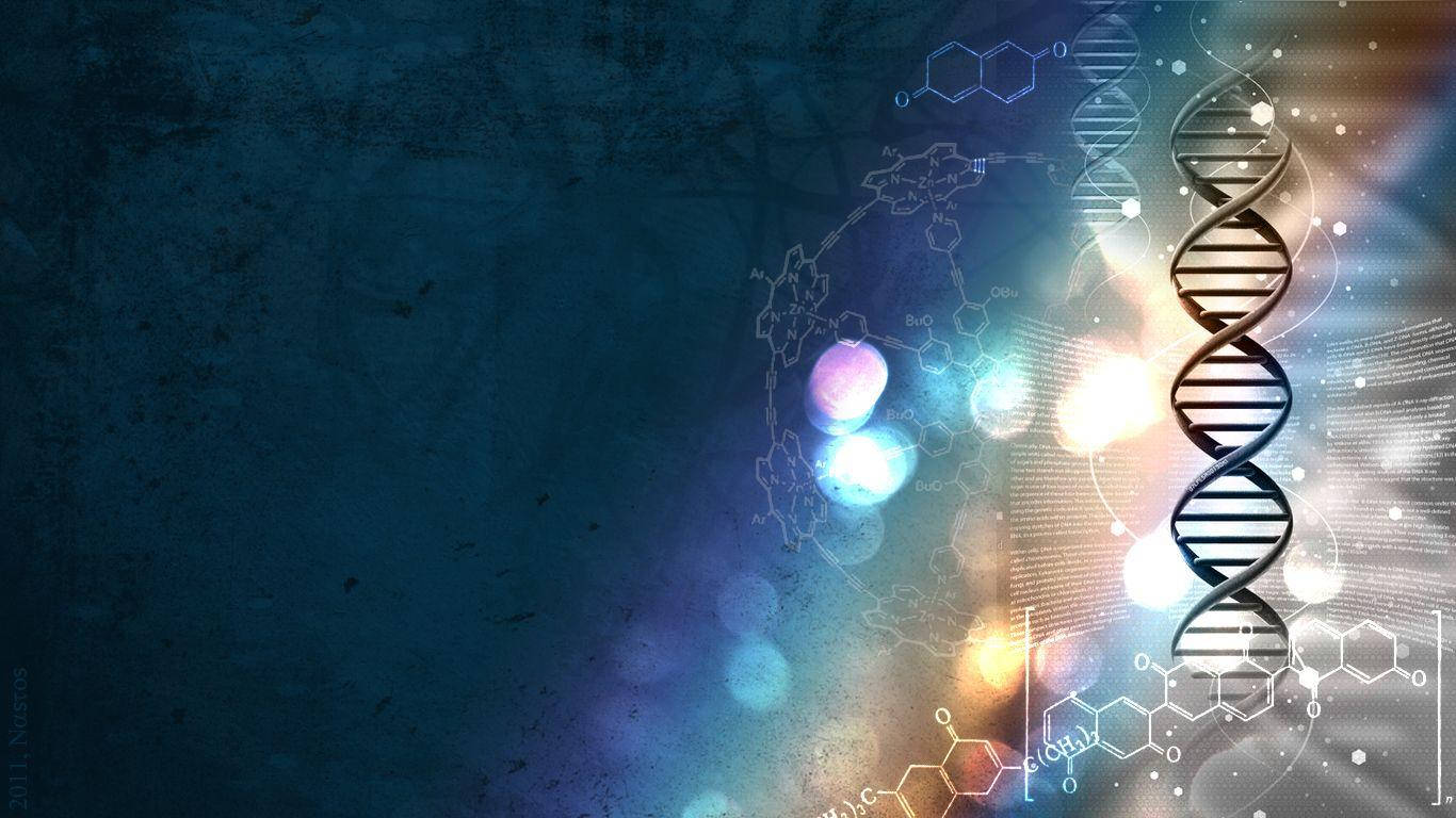 Science Desktop, DNA strand, glowing DNA double helix, HD Desktop Wallpaper