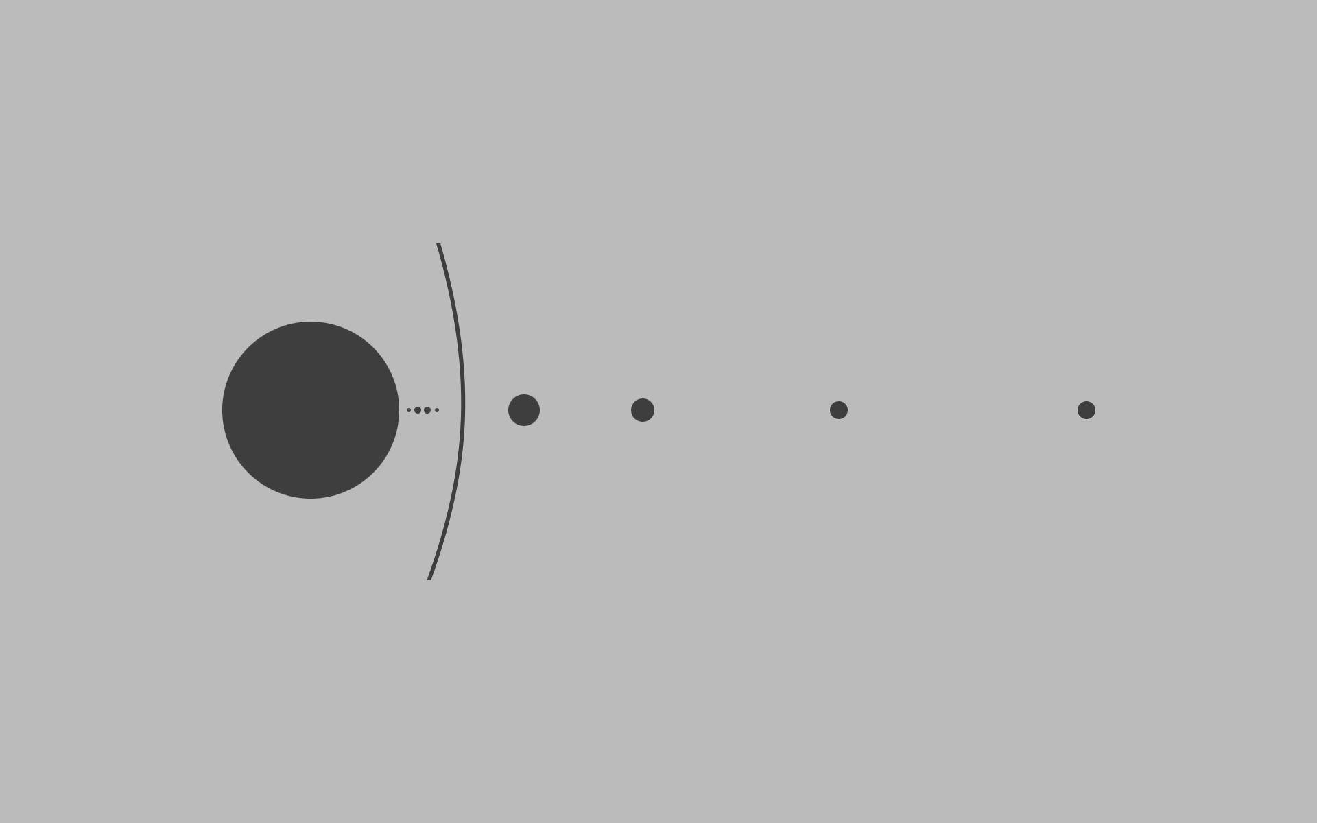 Science Desktop, simple solar system, dark circle, Full HD Desktop Wallpaper