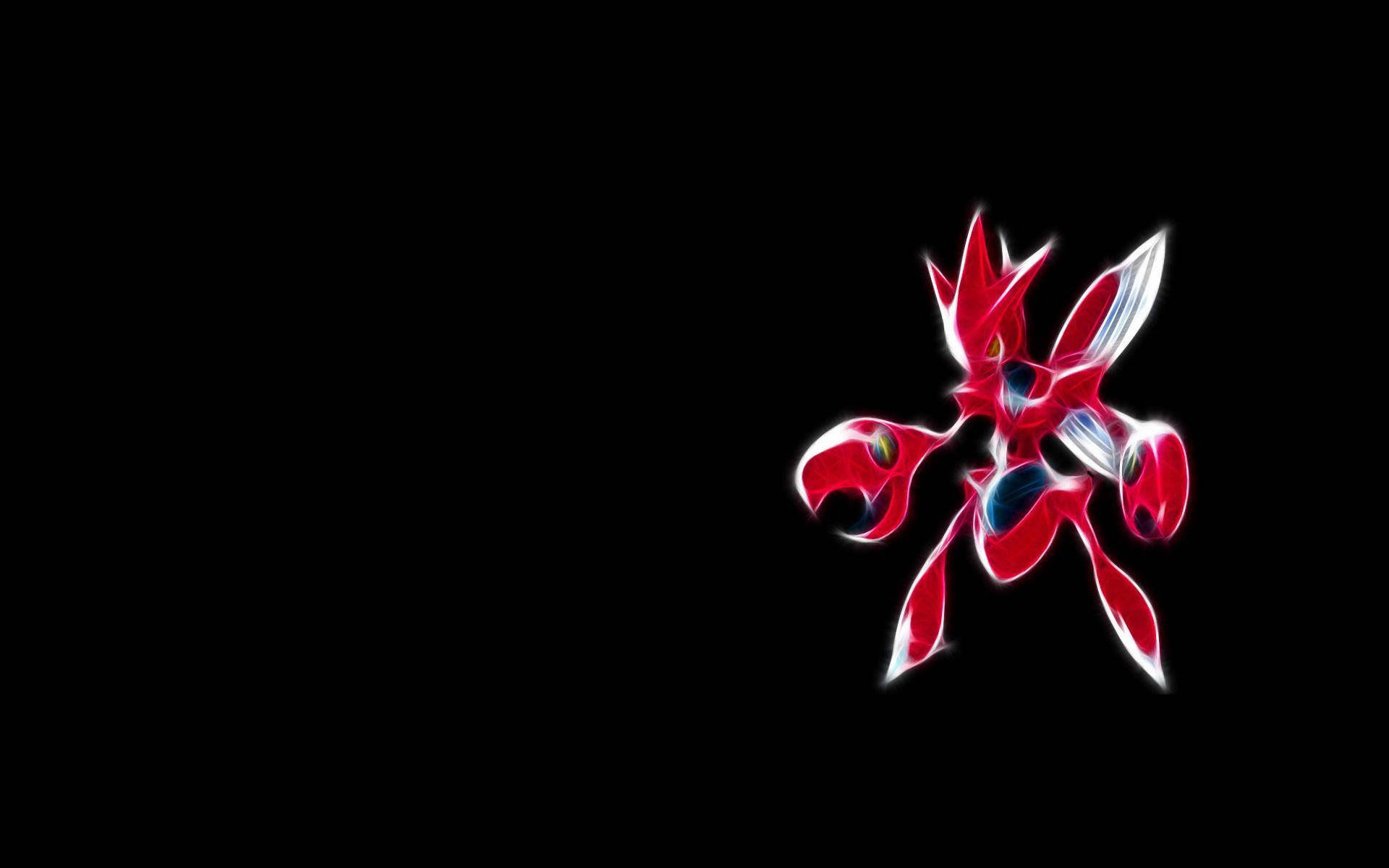 Scizor, glowing red and white, anime-style, Full HD Desktop Wallpaper