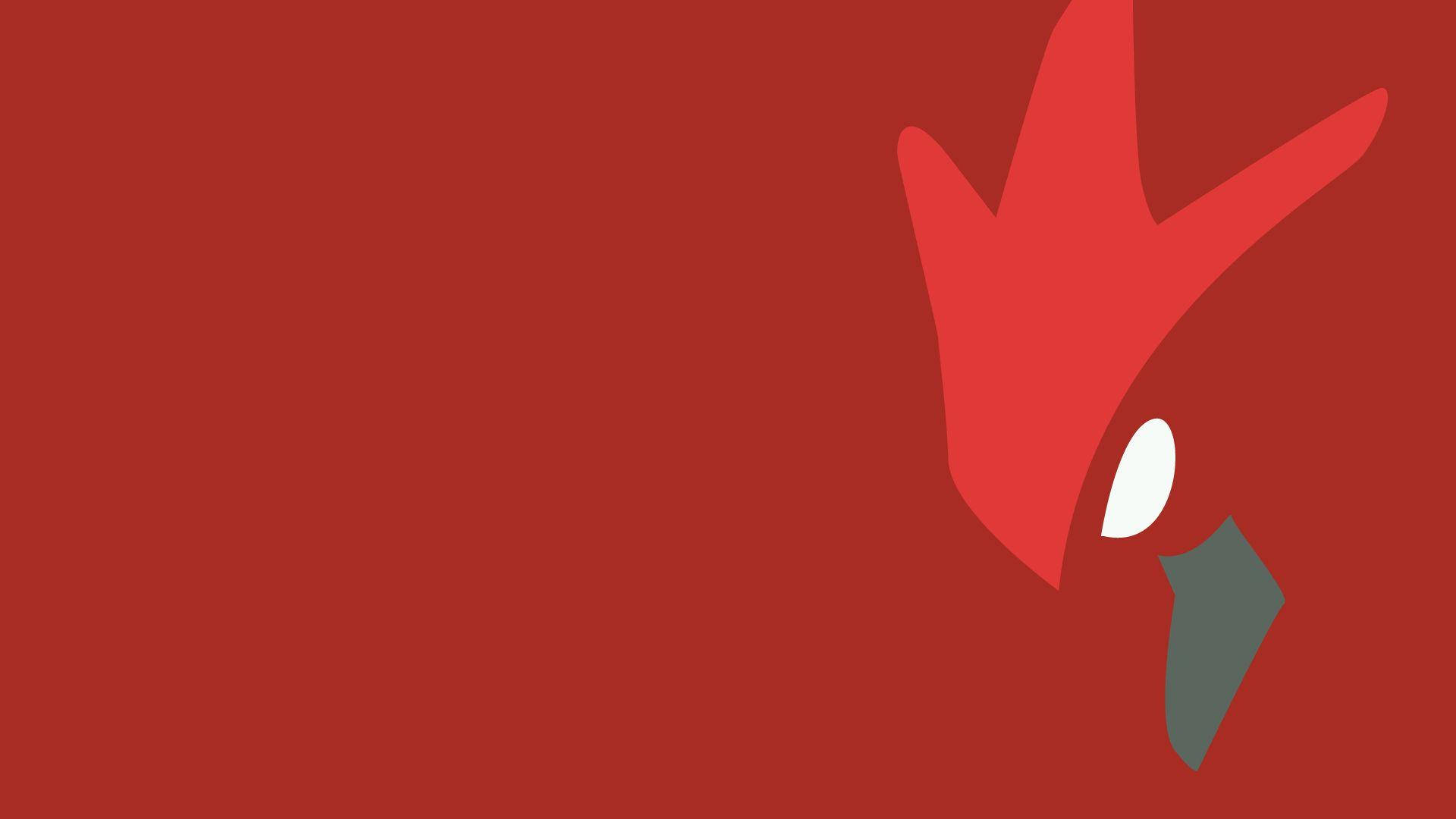Scizor, vector art, red background, Full HD Desktop Wallpaper