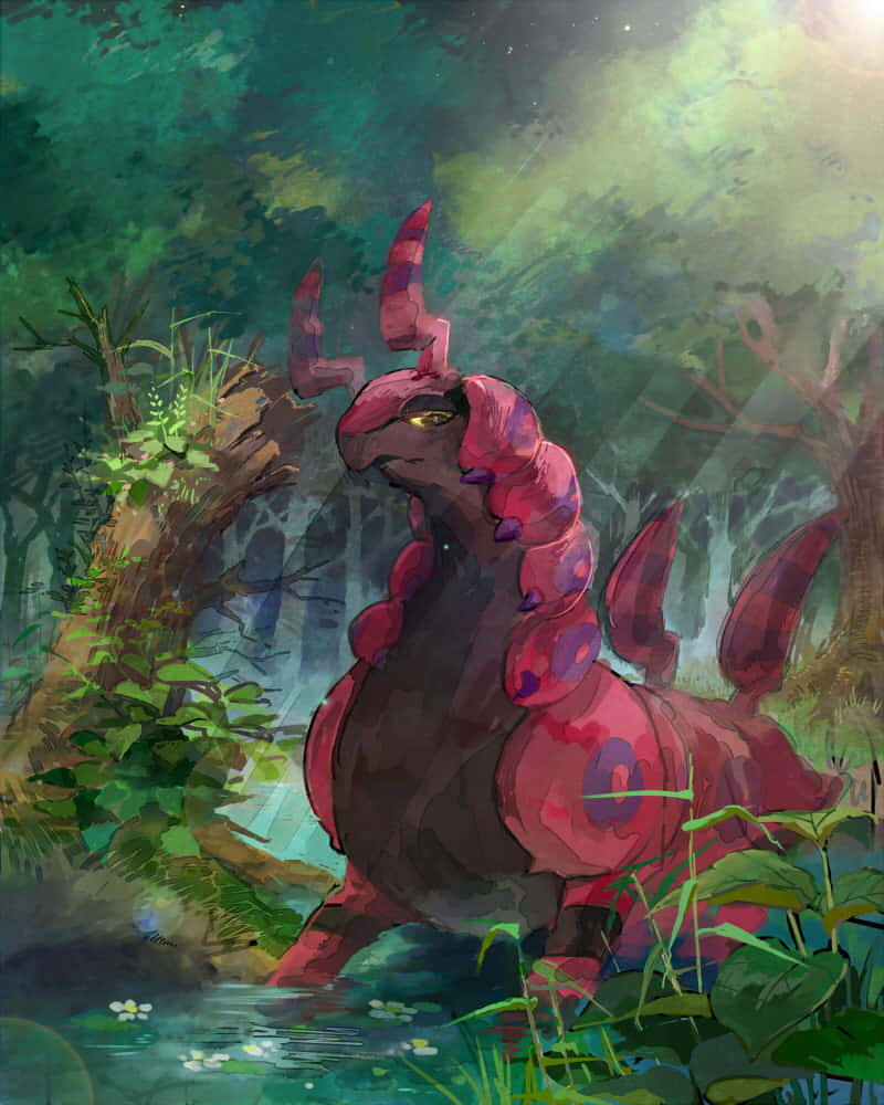 Scolipede, pink, purple, SD Phone Wallpaper