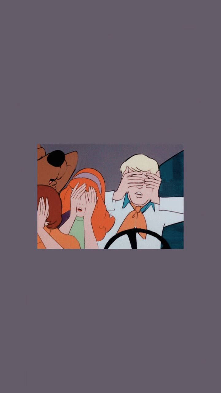 Scooby Doo, friends, classic cartoon scene, HD Phone Wallpaper