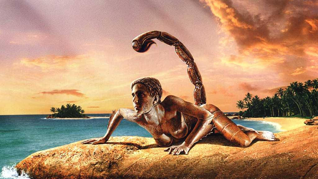 Scorpio Woman, hybrid sculpture, bronze statue, SD Desktop Wallpaper