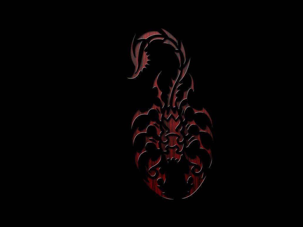 Scorpio, maroon, tribal patterns, SD Desktop Wallpaper
