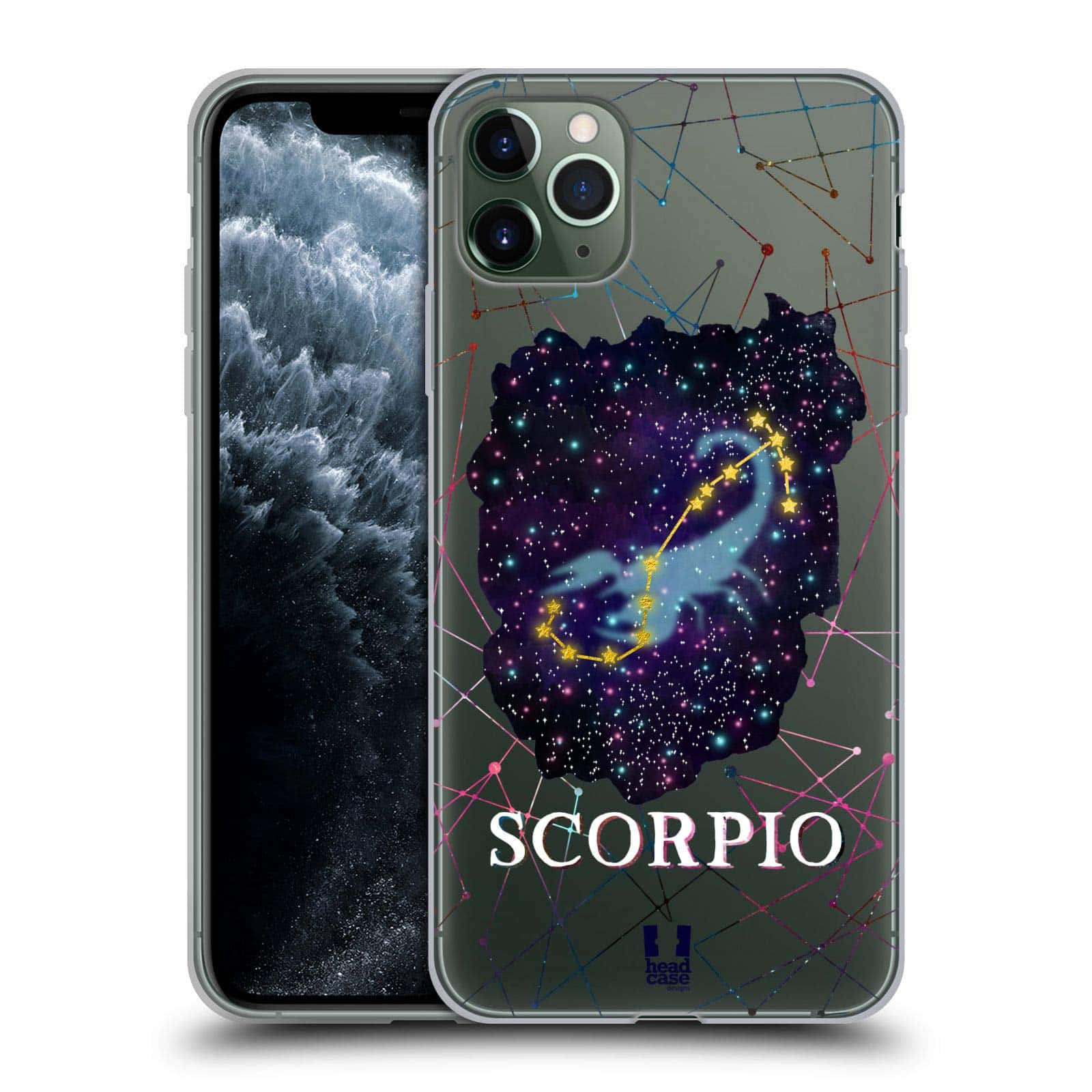 Scorpio, glowing scorpion constellation, starry cosmic background, HD Desktop Wallpaper